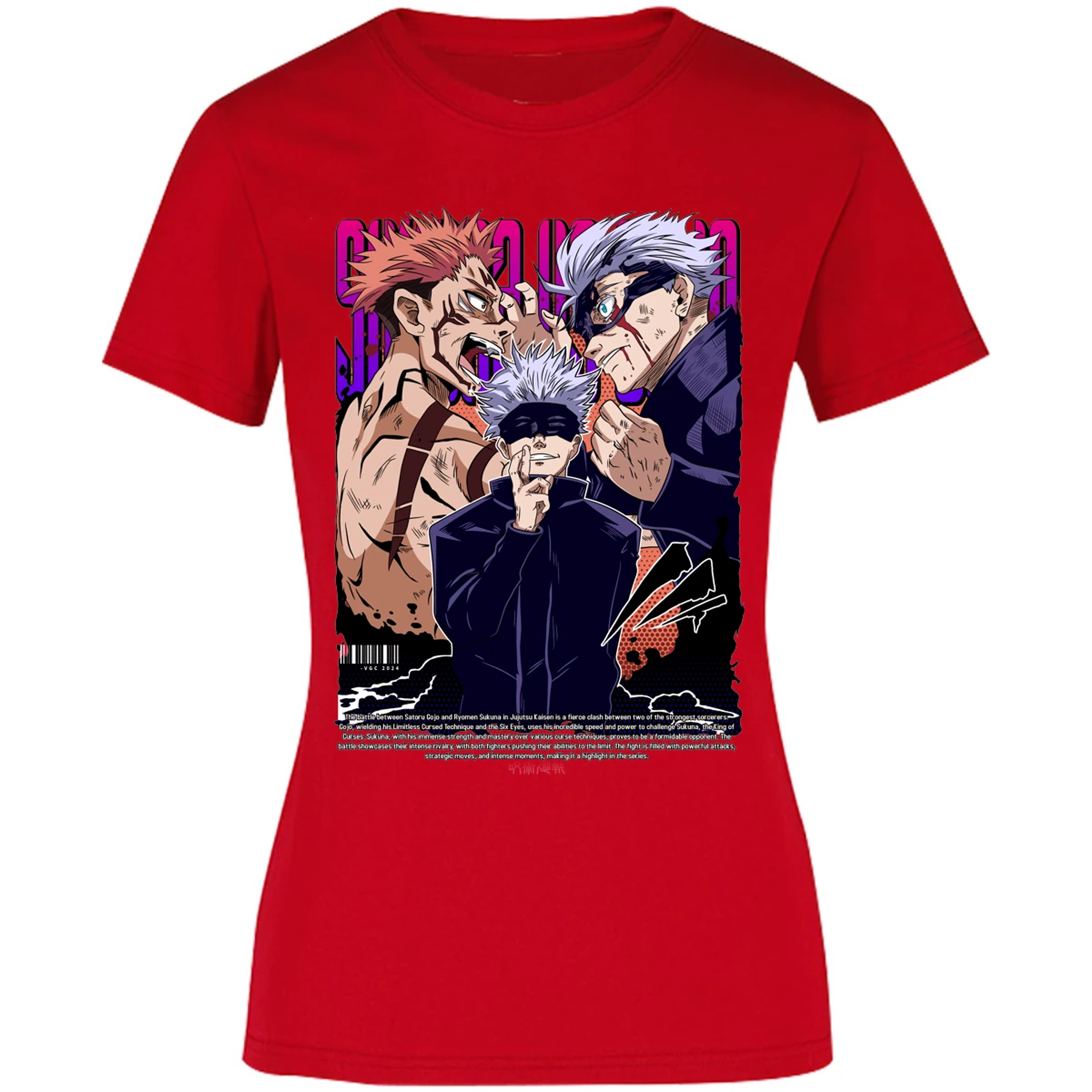 Blusa Jujutsu Kaisen Anime Gojo Sukuna Blusa para Mujer 8