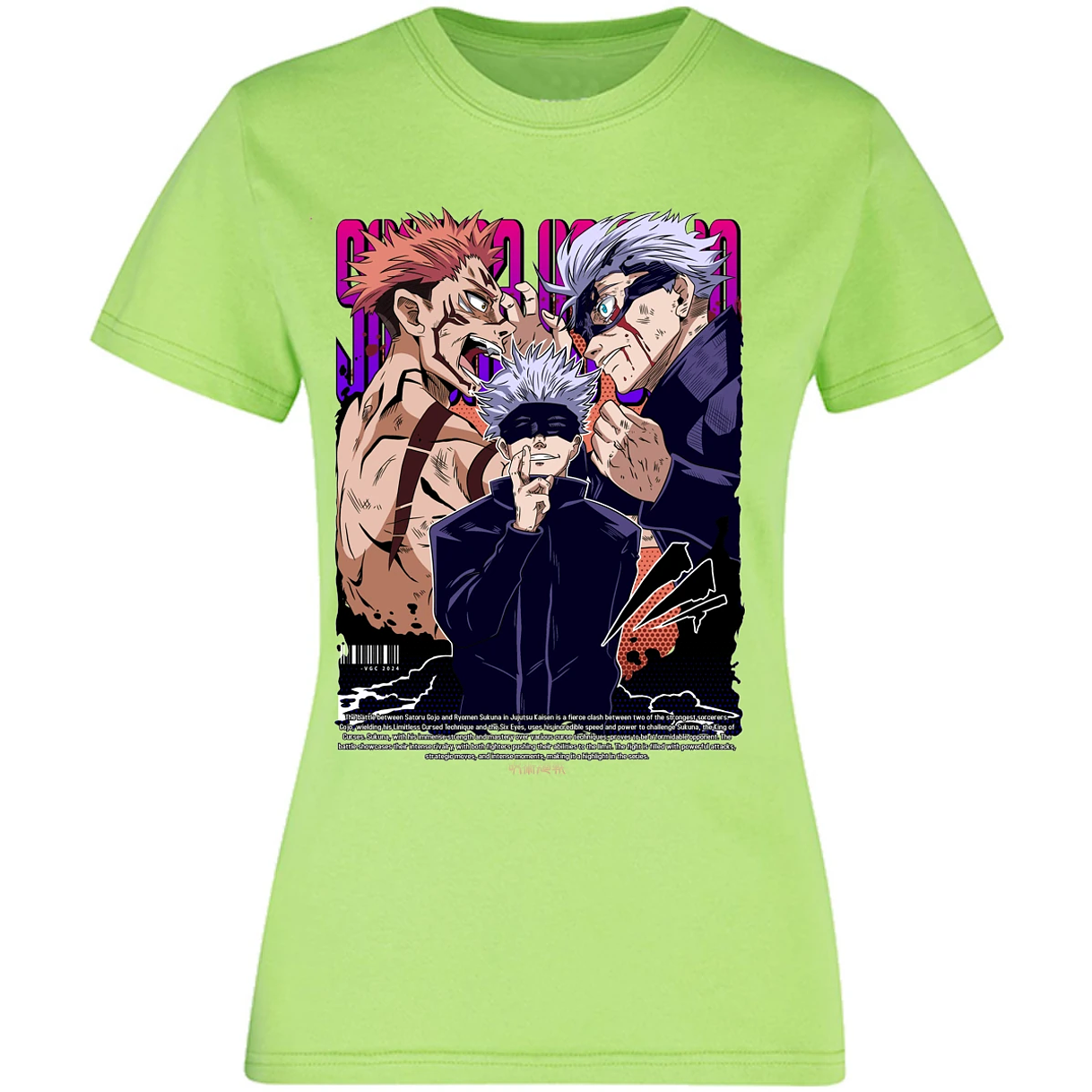 Blusa Jujutsu Kaisen Anime Gojo Sukuna Blusa para Mujer 7