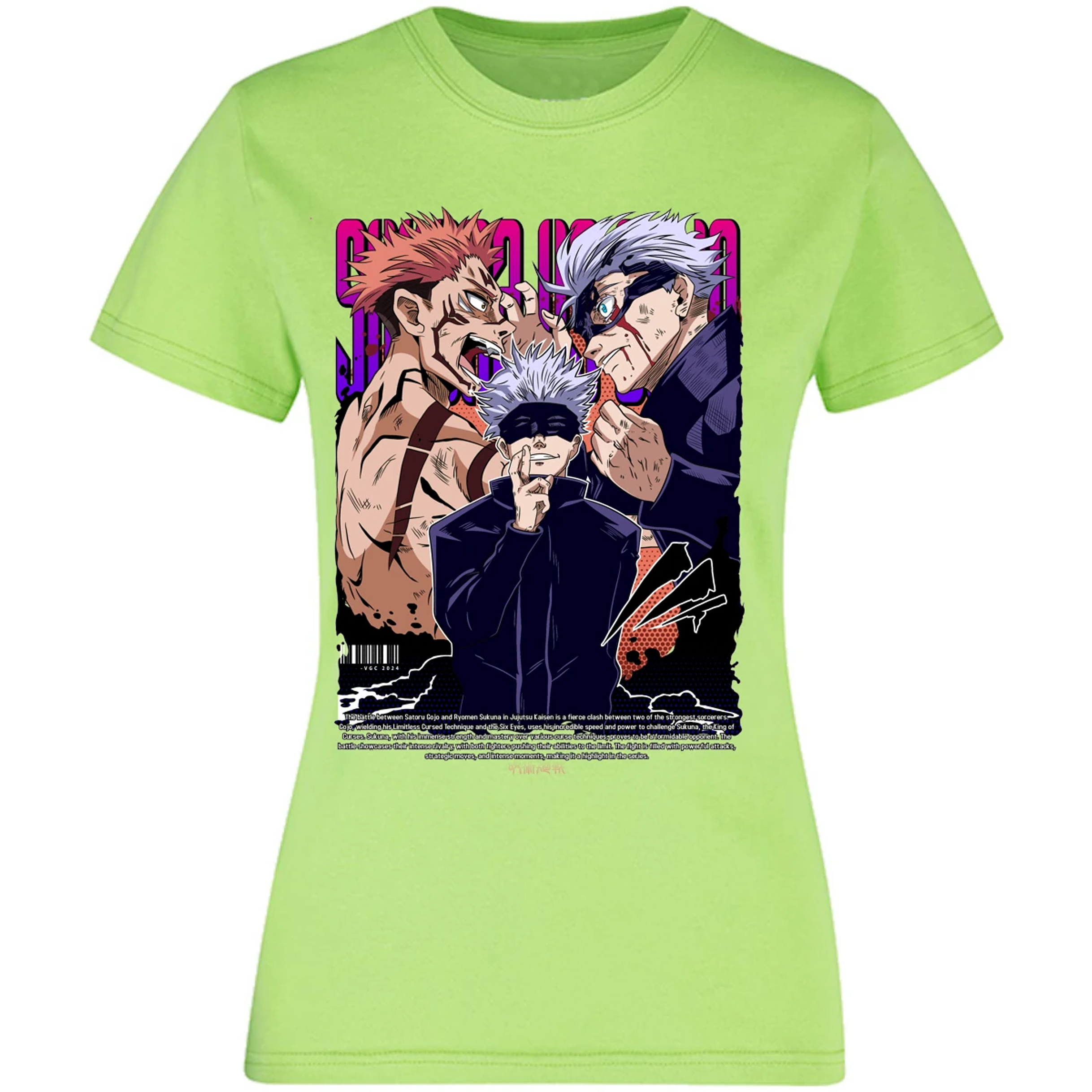 Blusa Jujutsu Kaisen Anime Gojo Sukuna Blusa para Mujer 7