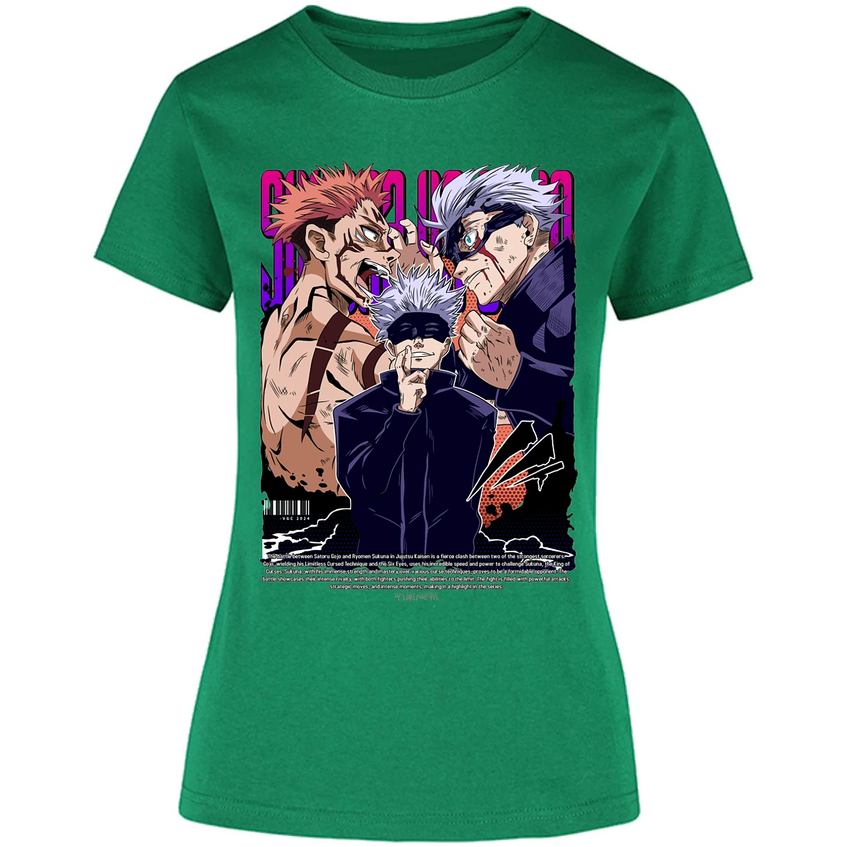 Blusa Jujutsu Kaisen Anime Gojo Sukuna Blusa para Mujer 12