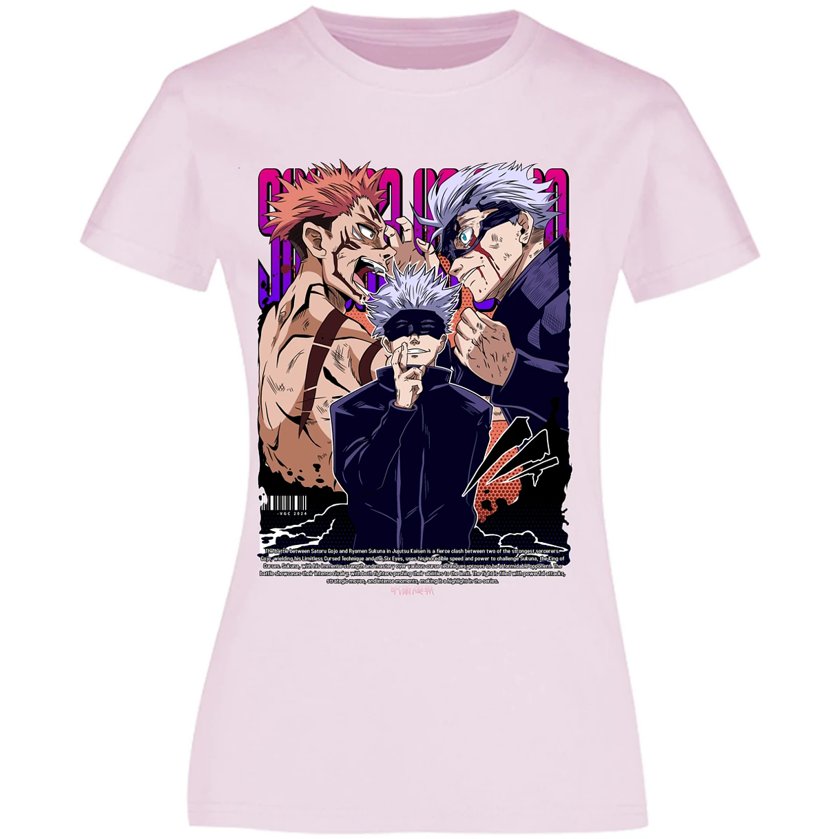 Blusa Jujutsu Kaisen Anime Gojo Sukuna Blusa para Mujer 1