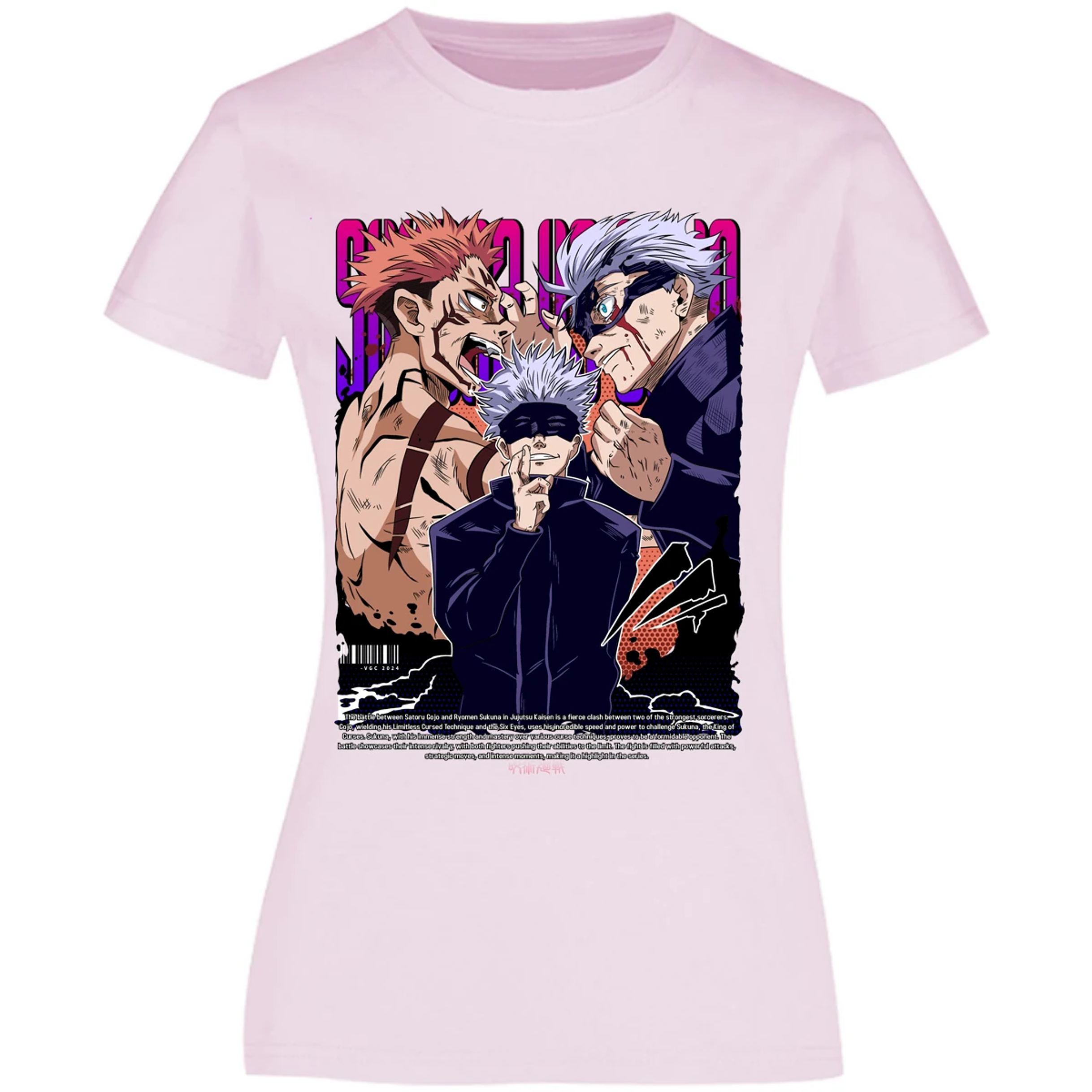 Blusa Jujutsu Kaisen Anime Gojo Sukuna Blusa para Mujer 1