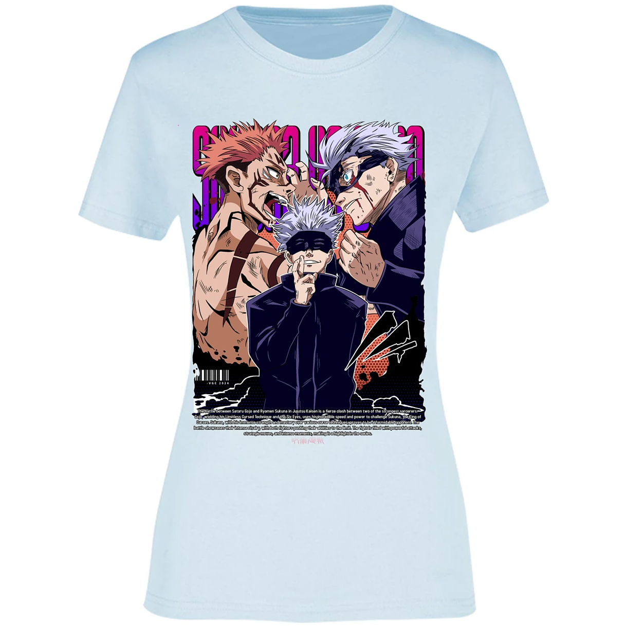 Blusa Jujutsu Kaisen Anime Gojo Sukuna Blusa para Mujer 2