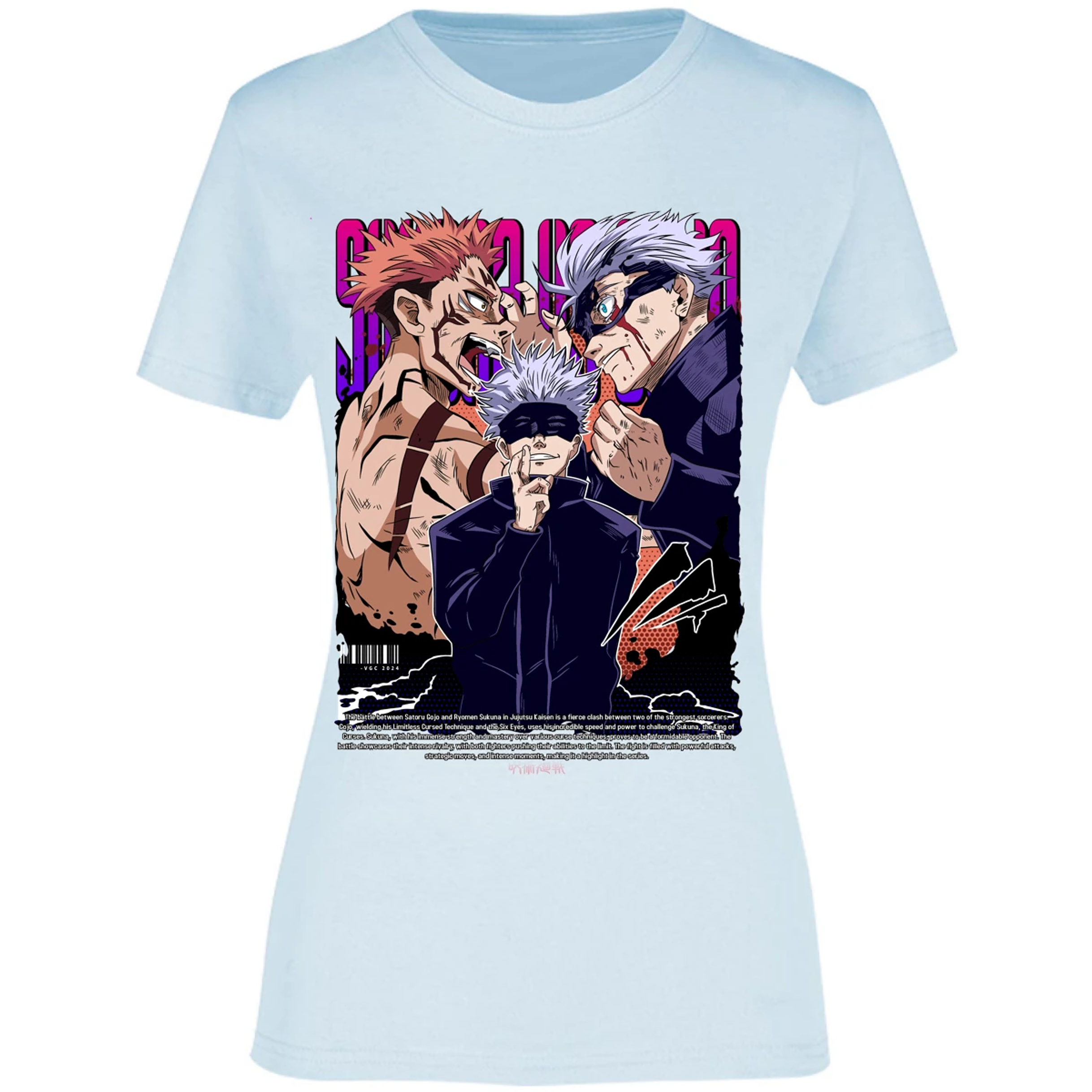 Blusa Jujutsu Kaisen Anime Gojo Sukuna Blusa para Mujer 2