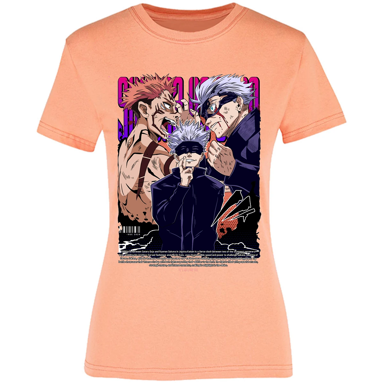 Blusa Jujutsu Kaisen Anime Gojo Sukuna Blusa para Mujer 3