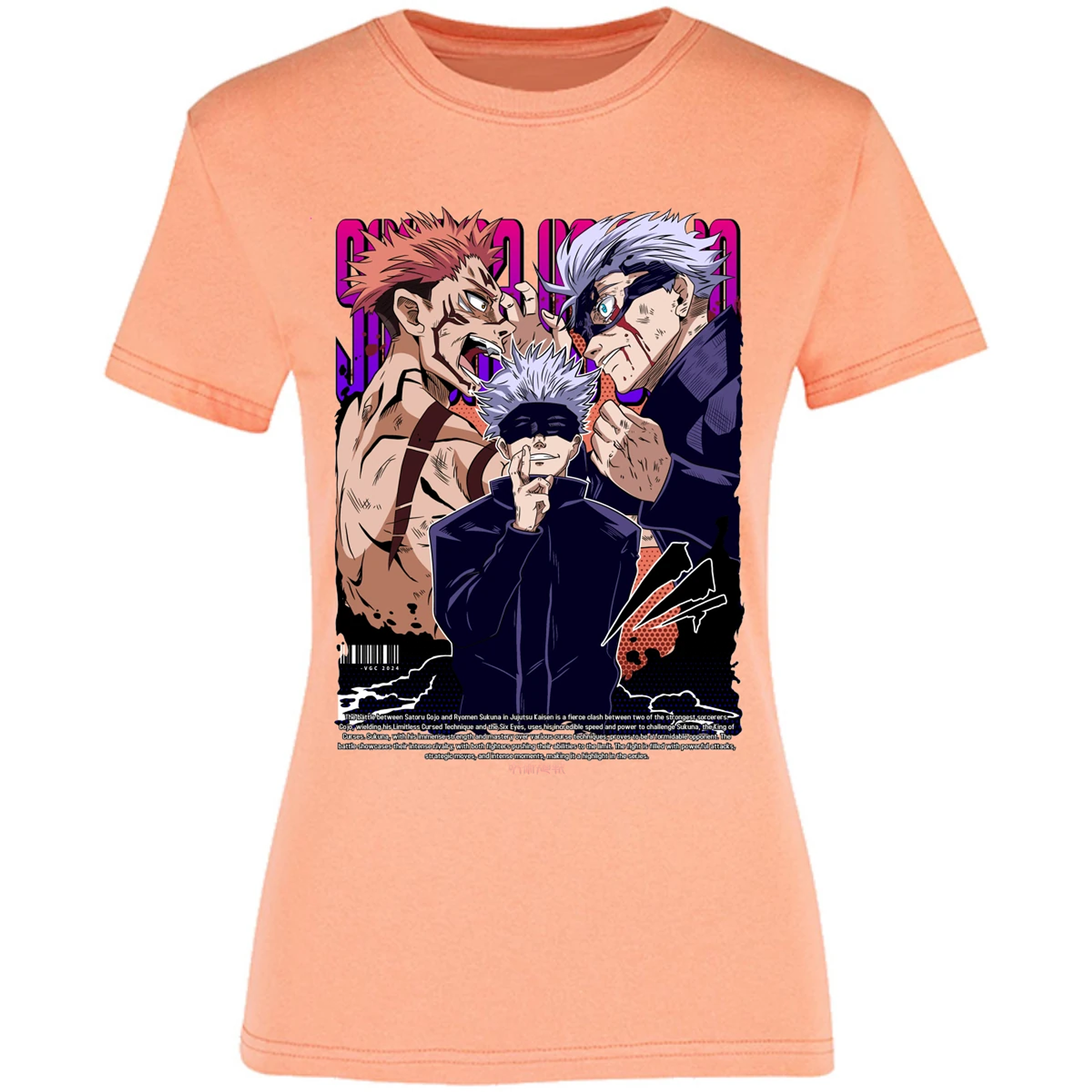 Blusa Jujutsu Kaisen Anime Gojo Sukuna Blusa para Mujer 3