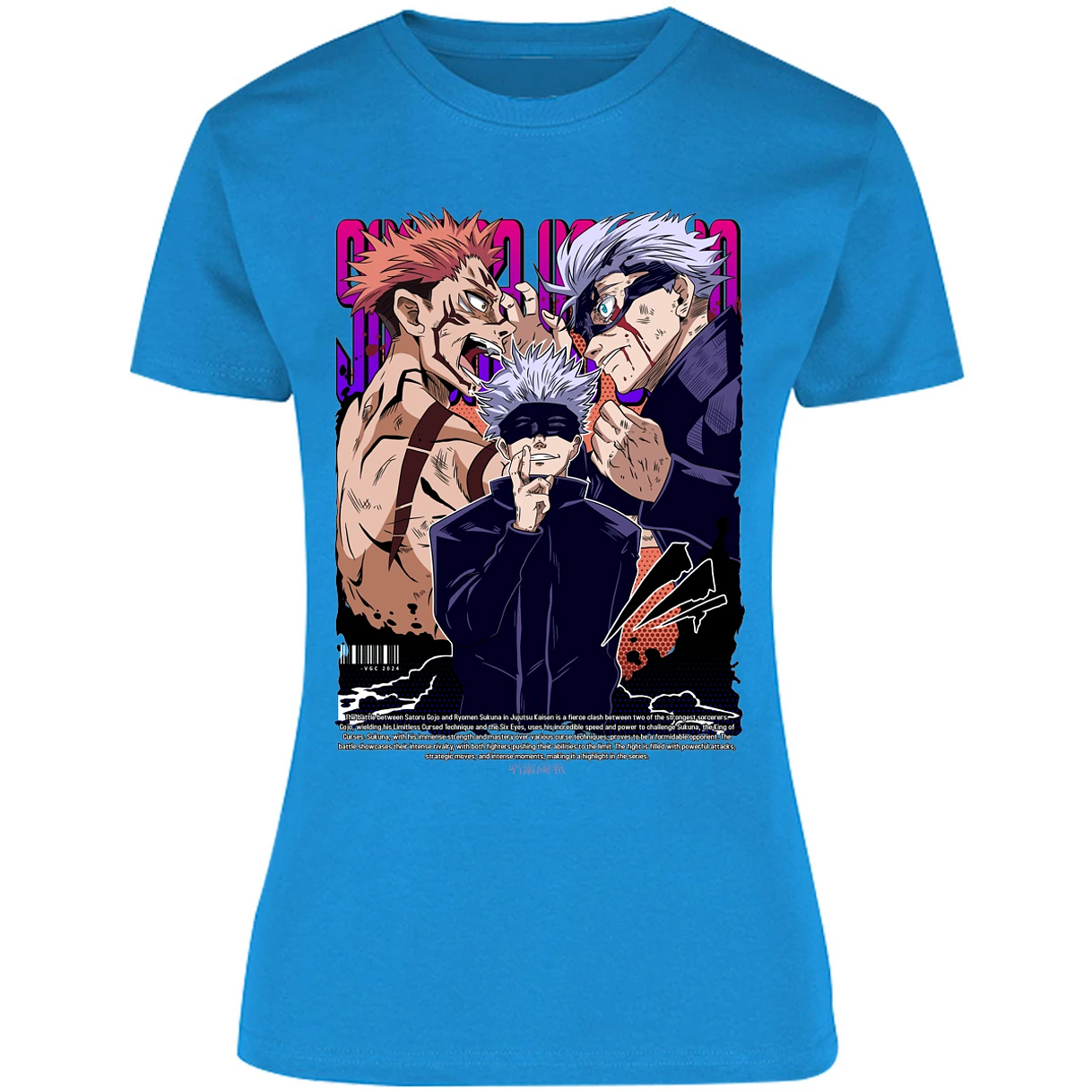 Blusa Jujutsu Kaisen Anime Gojo Sukuna Blusa para Mujer 4