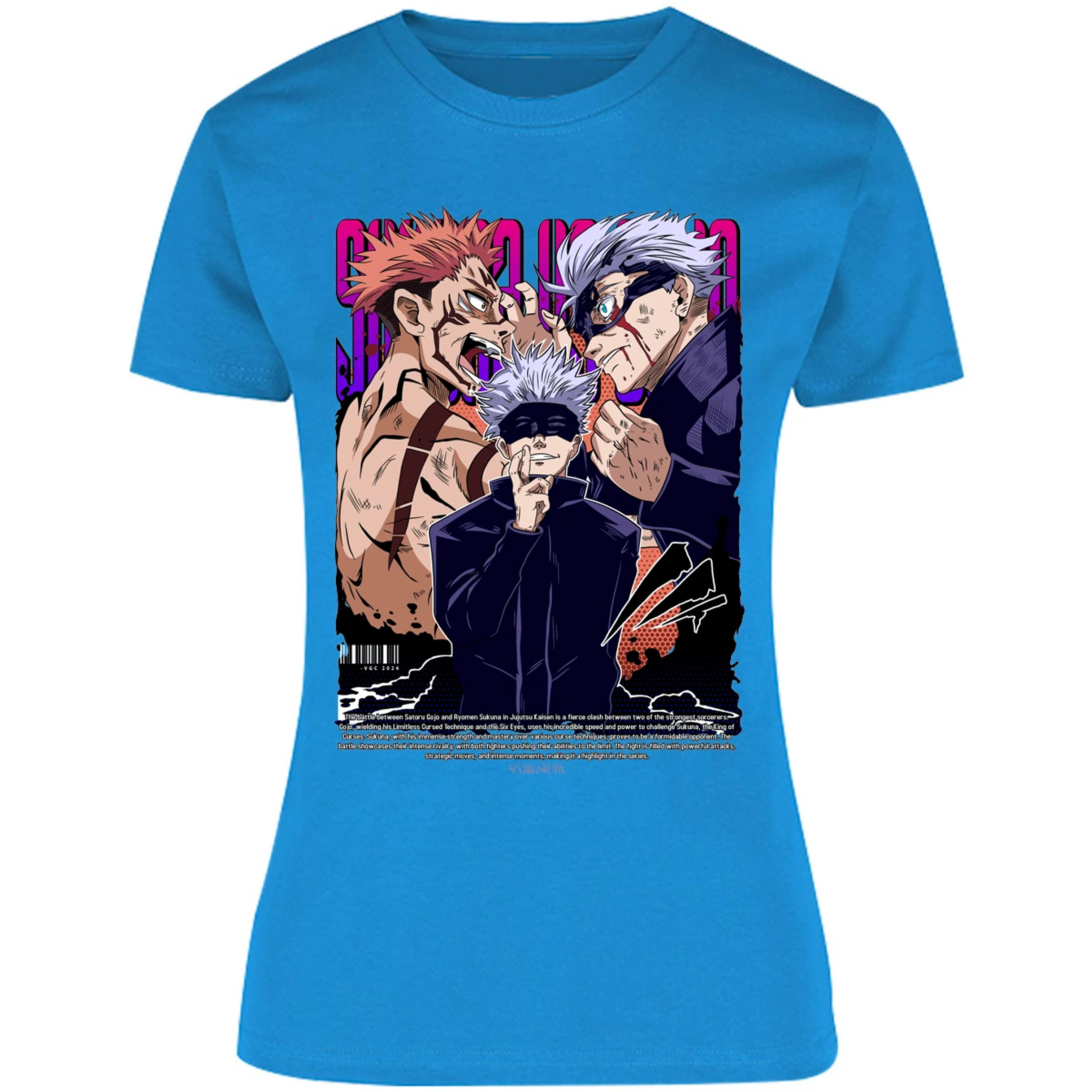 Blusa Jujutsu Kaisen Anime Gojo Sukuna Blusa para Mujer 4