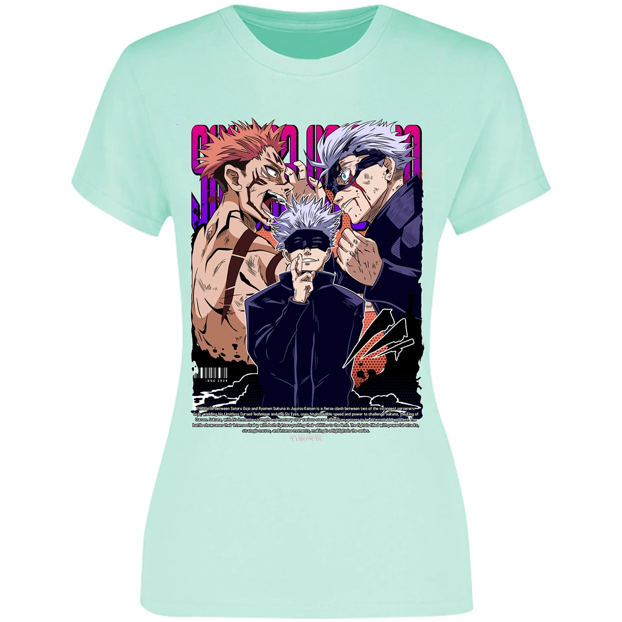 Blusa Jujutsu Kaisen Anime Gojo Sukuna Blusa para Mujer 9