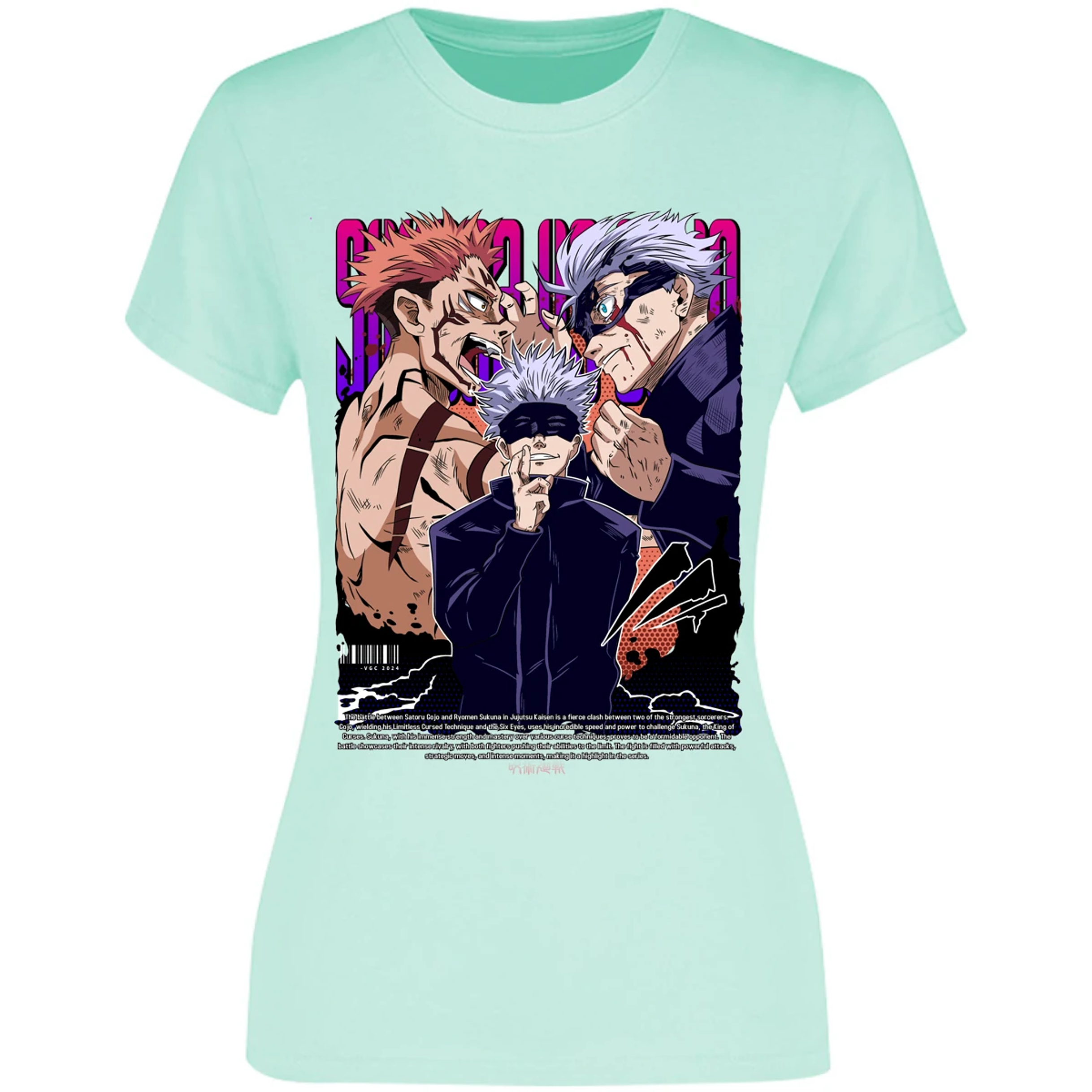 Blusa Jujutsu Kaisen Anime Gojo Sukuna Blusa para Mujer 9