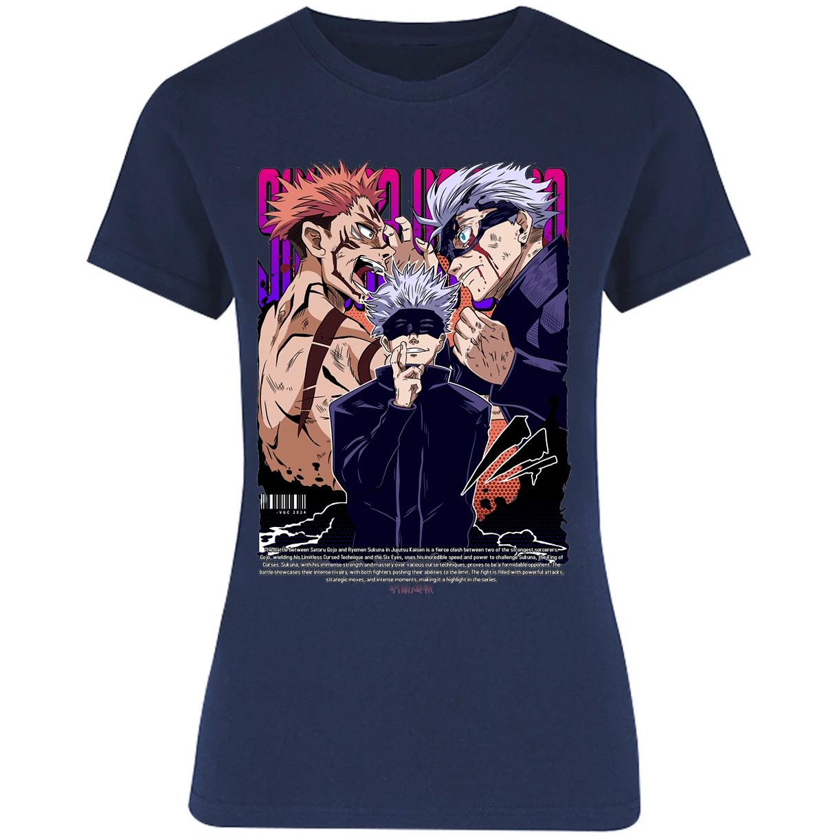 Blusa Jujutsu Kaisen Anime Gojo Sukuna Blusa para Mujer 15