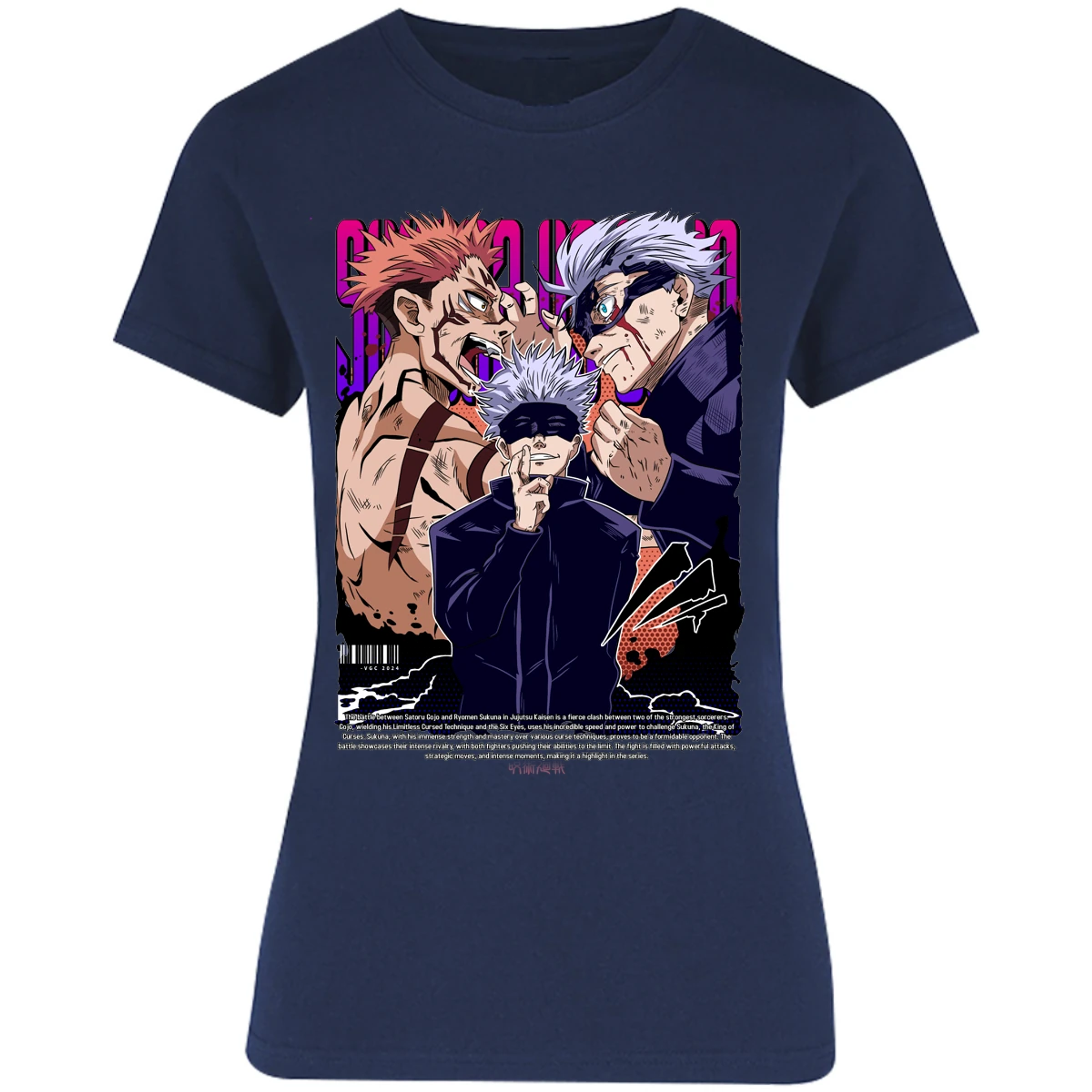 Blusa Jujutsu Kaisen Anime Gojo Sukuna Blusa para Mujer 15