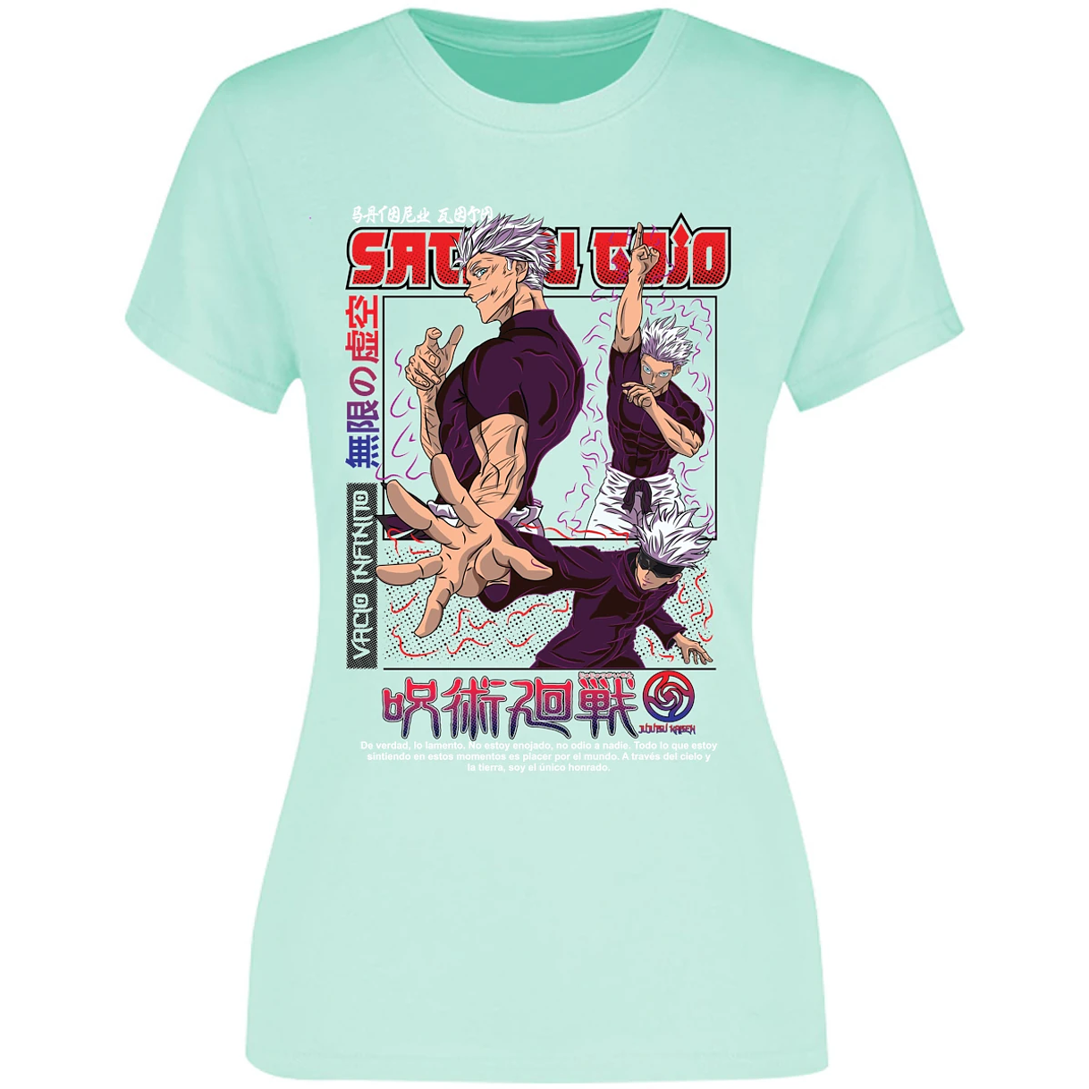 Blusa Jujutsu Kaisen Gojo Anime Blusa para Mujer 17