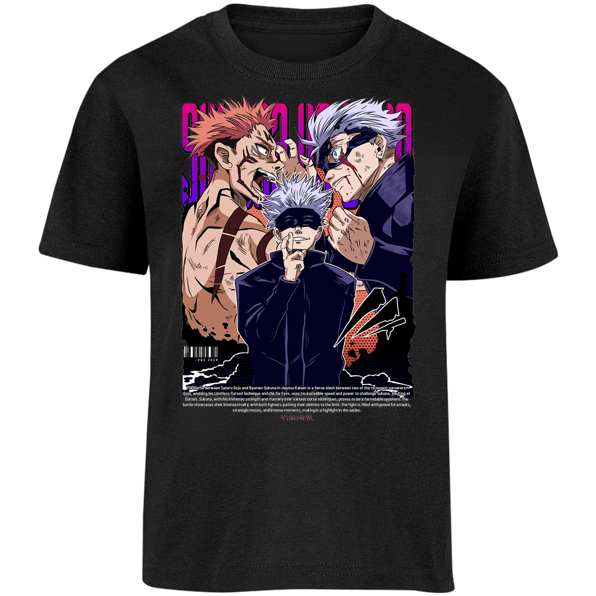 Playera Jujutsu Kaisen Anime Gojo Sukuna para Niño 5