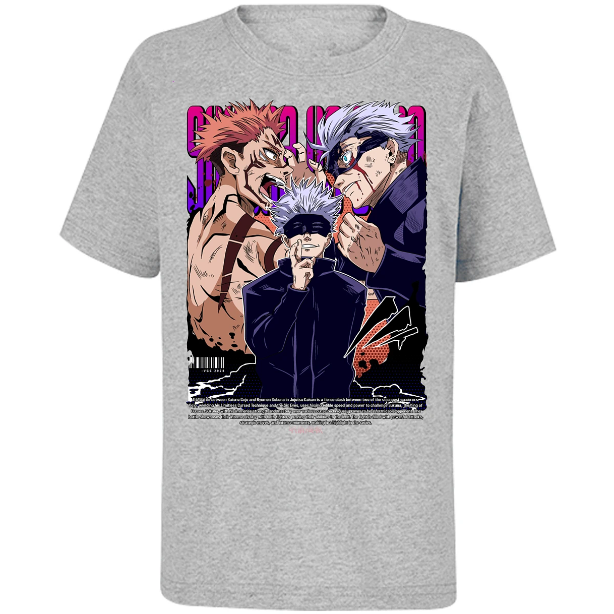 Playera Jujutsu Kaisen Anime Gojo Sukuna para Niño 10