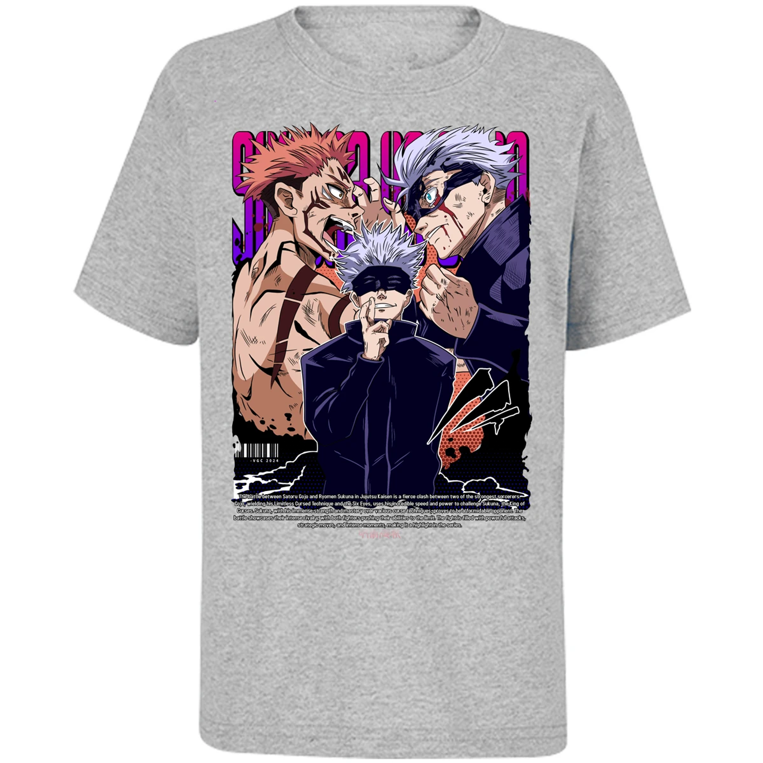 Playera Jujutsu Kaisen Anime Gojo Sukuna para Niño 10