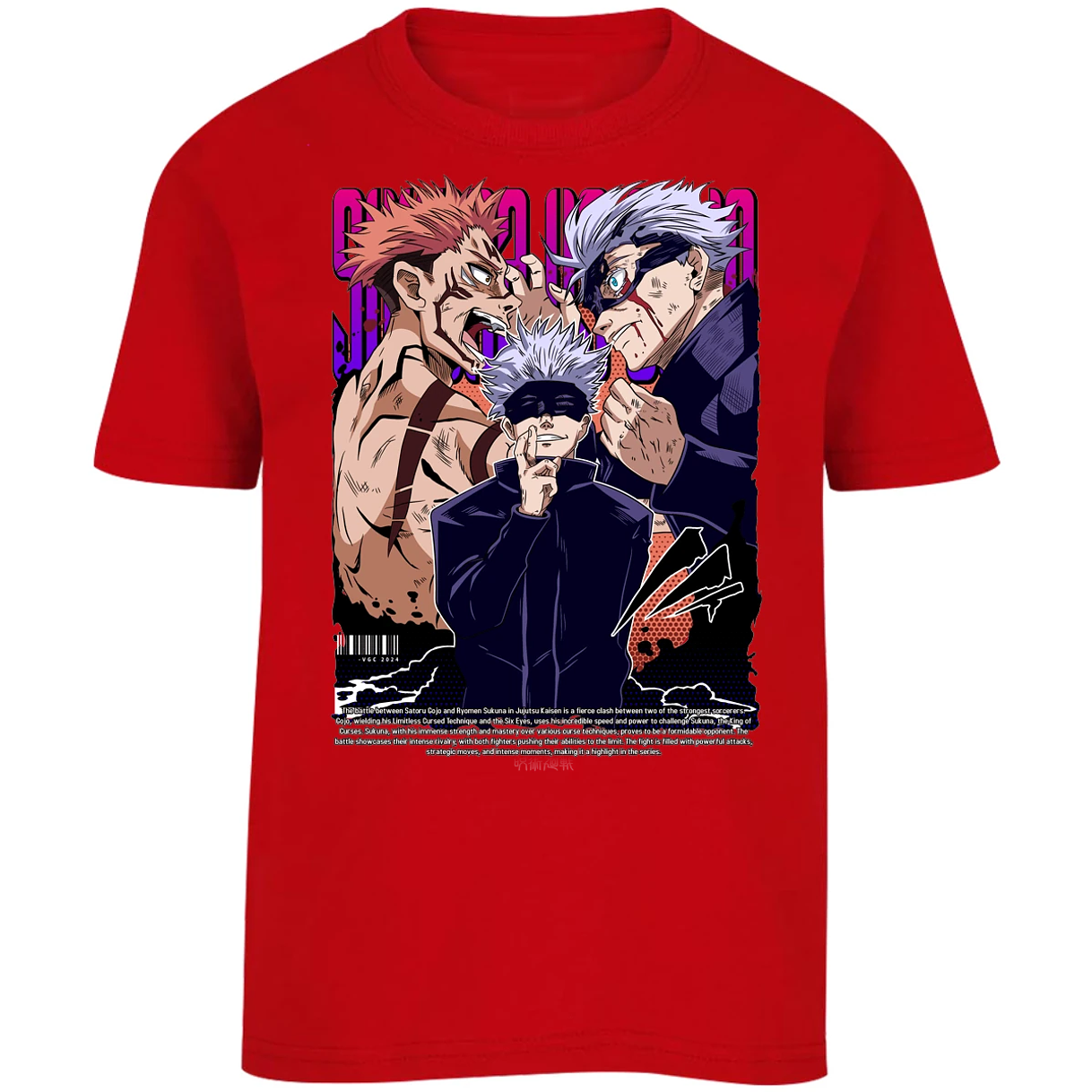 Playera Jujutsu Kaisen Anime Gojo Sukuna para Niño 2
