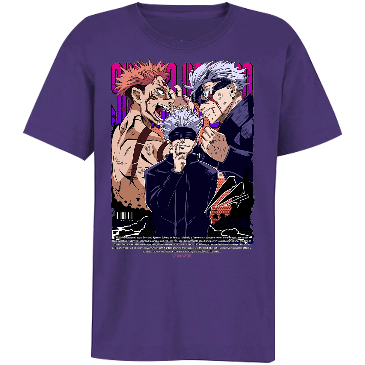 Playera Jujutsu Kaisen Anime Gojo Sukuna para Niño 3