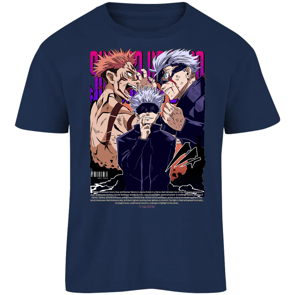 Playera Jujutsu Kaisen Anime Gojo Sukuna para Niño 8