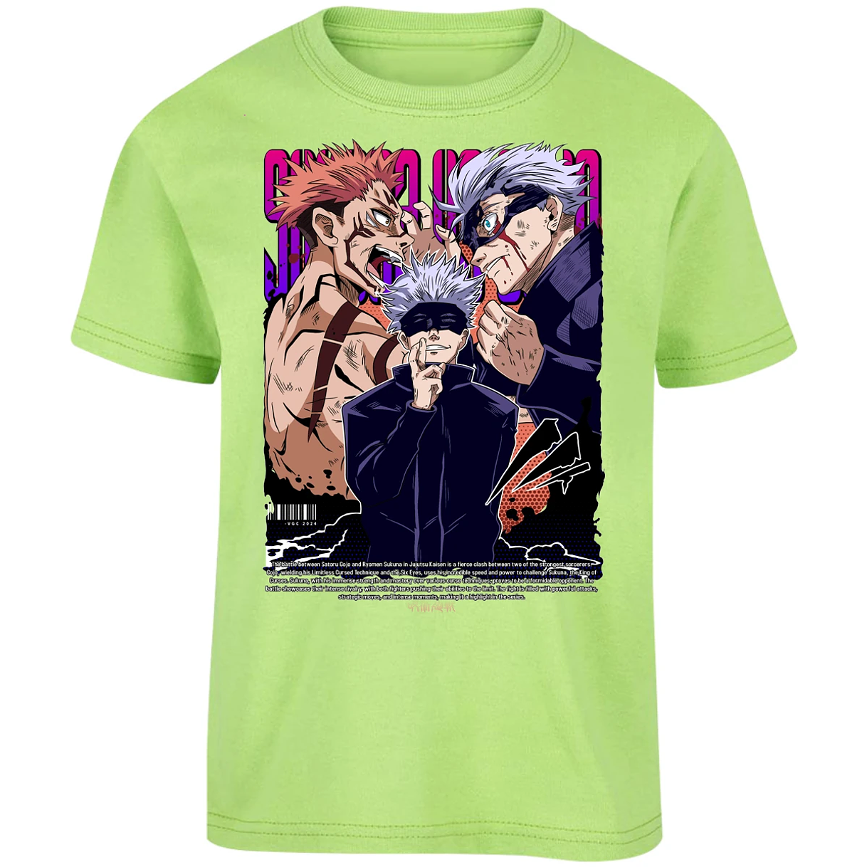 Playera Jujutsu Kaisen Anime Gojo Sukuna para Niño 17