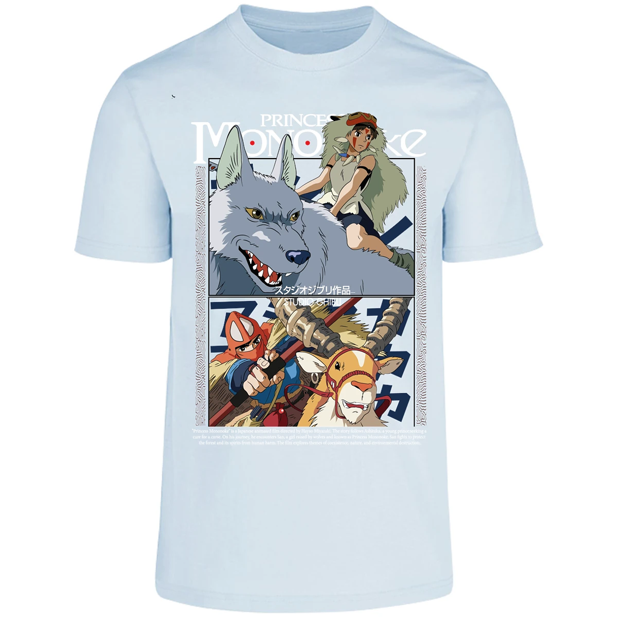 Playera Ghibli Princesa Mononoke para Adulto 11