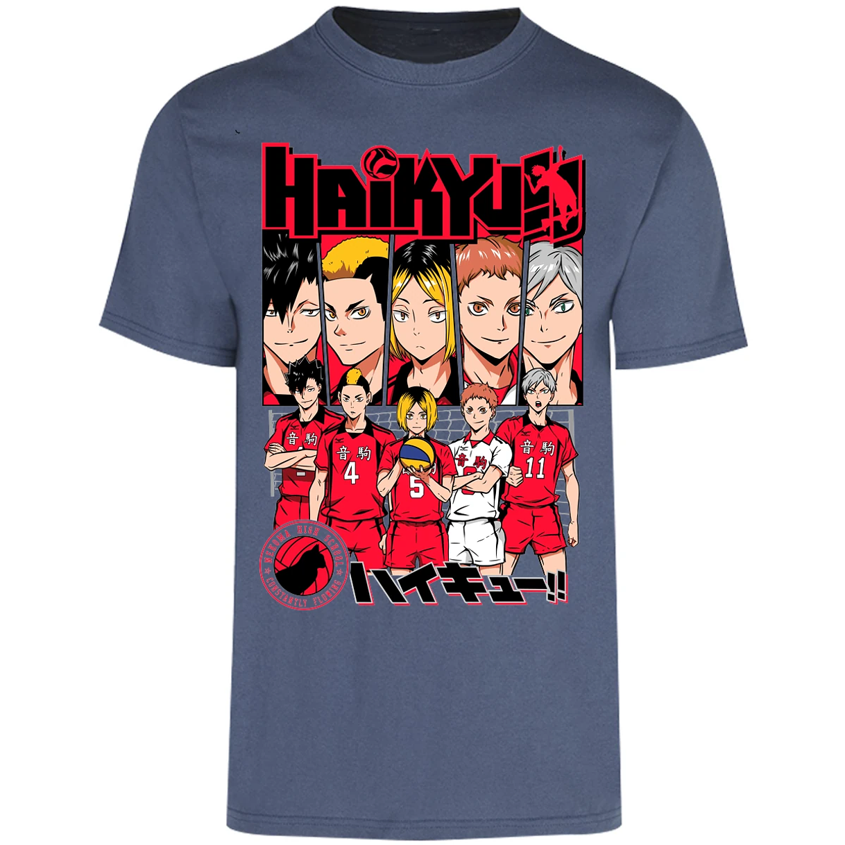 Playera Haikyuu Haikyuu Nekoma para Adulto 3