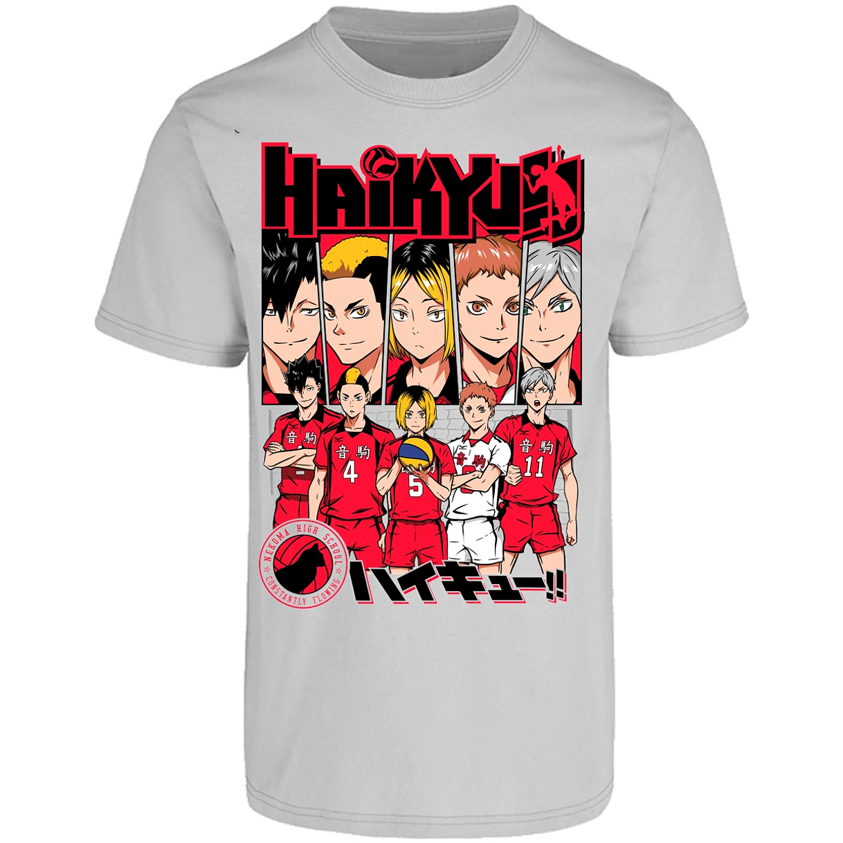 Playera Haikyuu Haikyuu Nekoma para Adulto 8