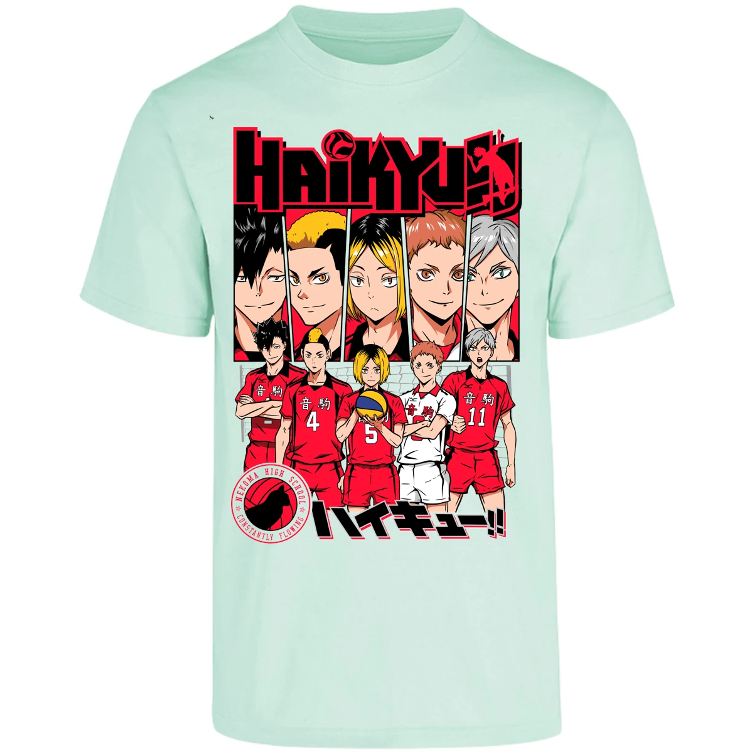 Playera Haikyuu Haikyuu Nekoma para Adulto 12