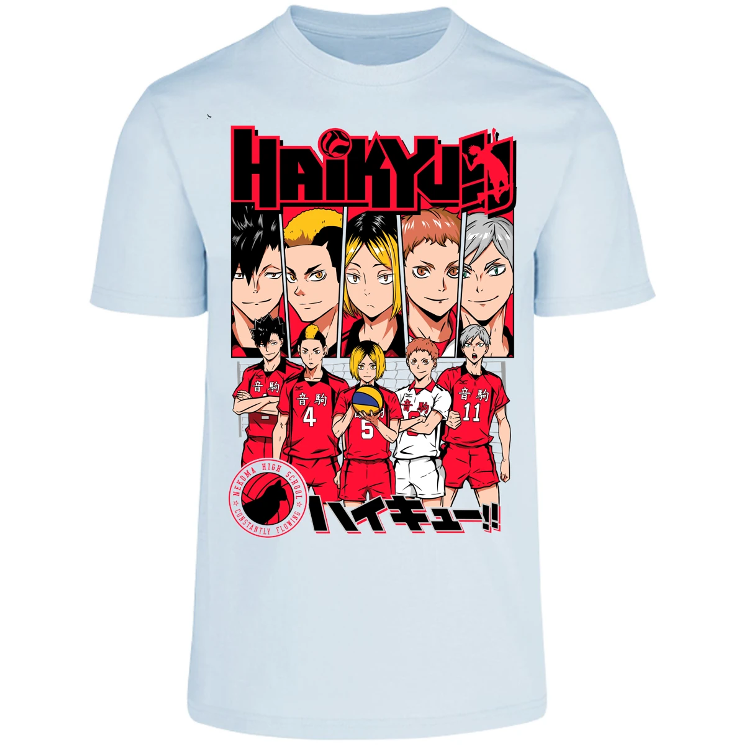 Playera Haikyuu Haikyuu Nekoma para Adulto 25