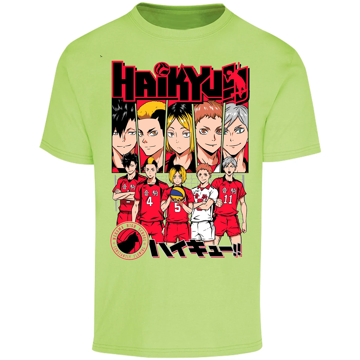 Playera Haikyuu Haikyuu Nekoma para Adulto 18