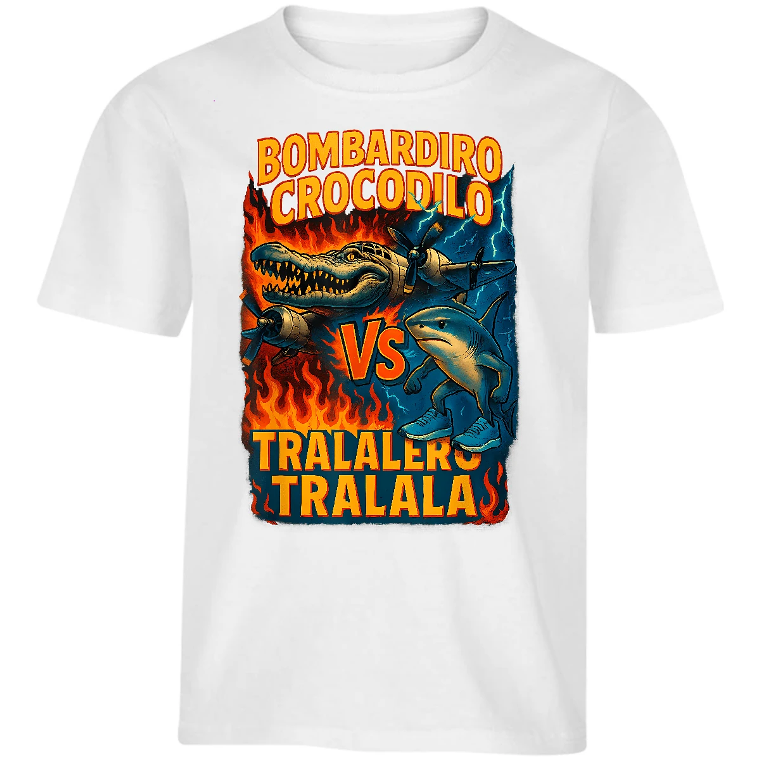 Playera Memes Bombardiro Crocodilo Tralalero Tralal para Niño 12