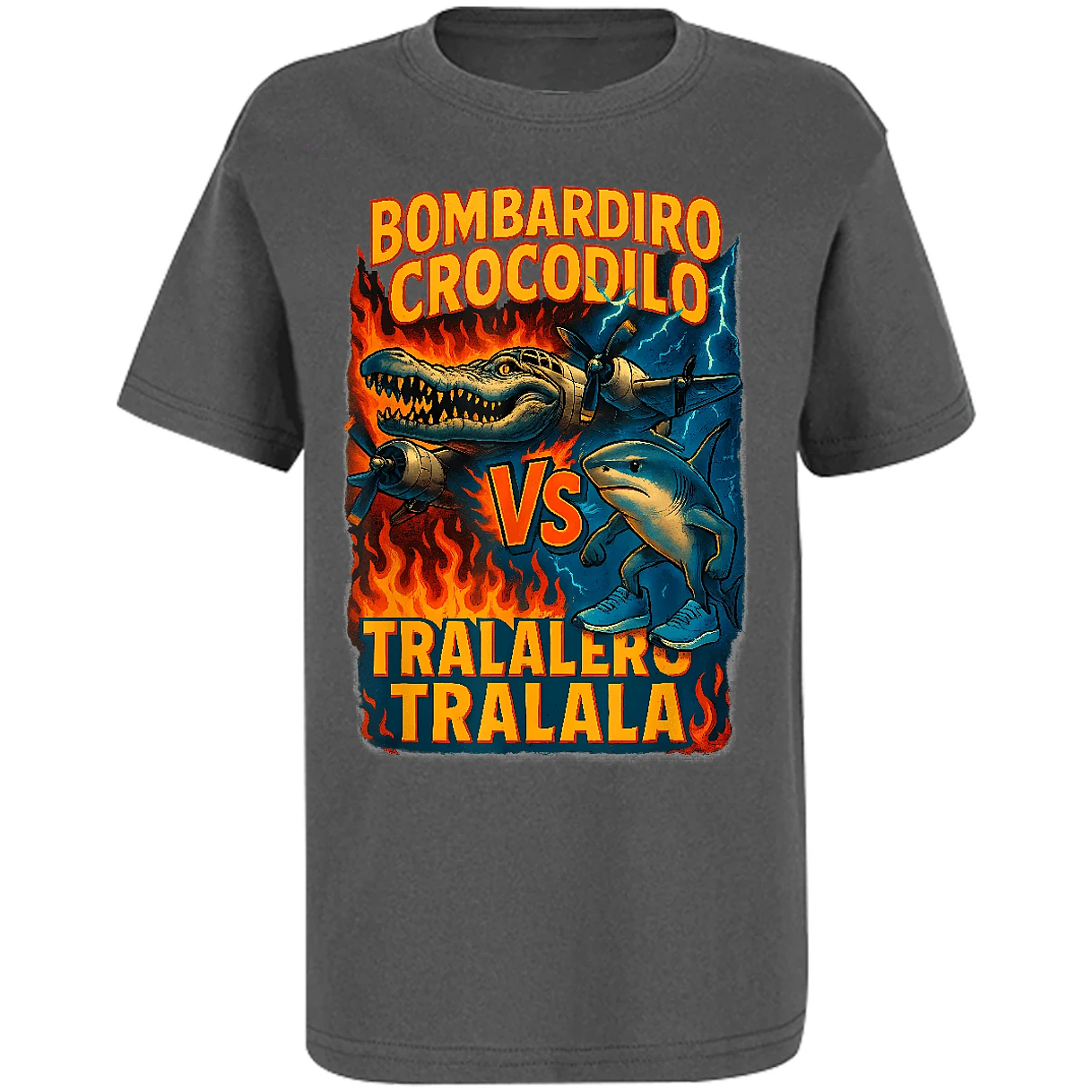 Playera Memes Bombardiro Crocodilo Tralalero Tralal para Niño 1