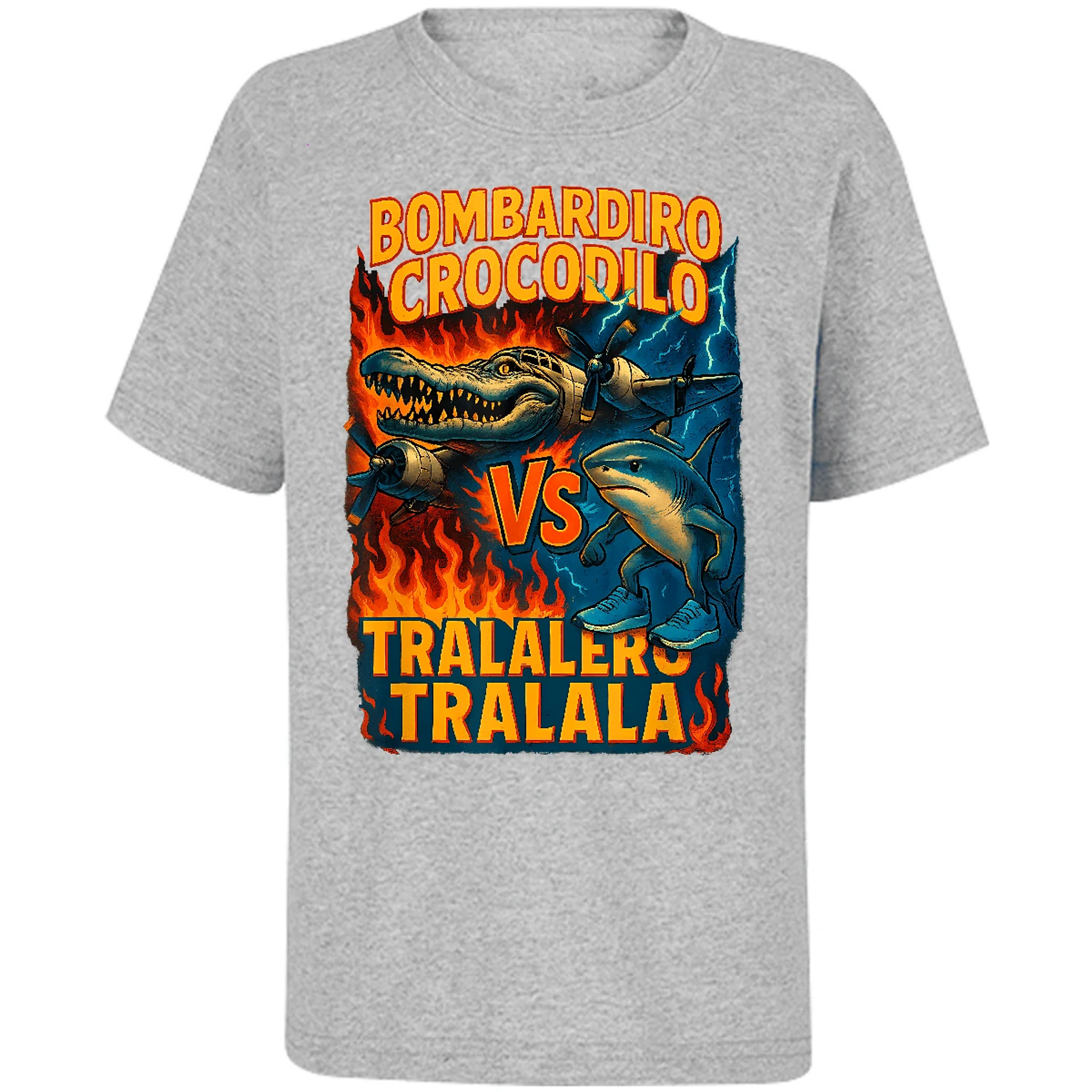 Playera Memes Bombardiro Crocodilo Tralalero Tralal para Niño 15