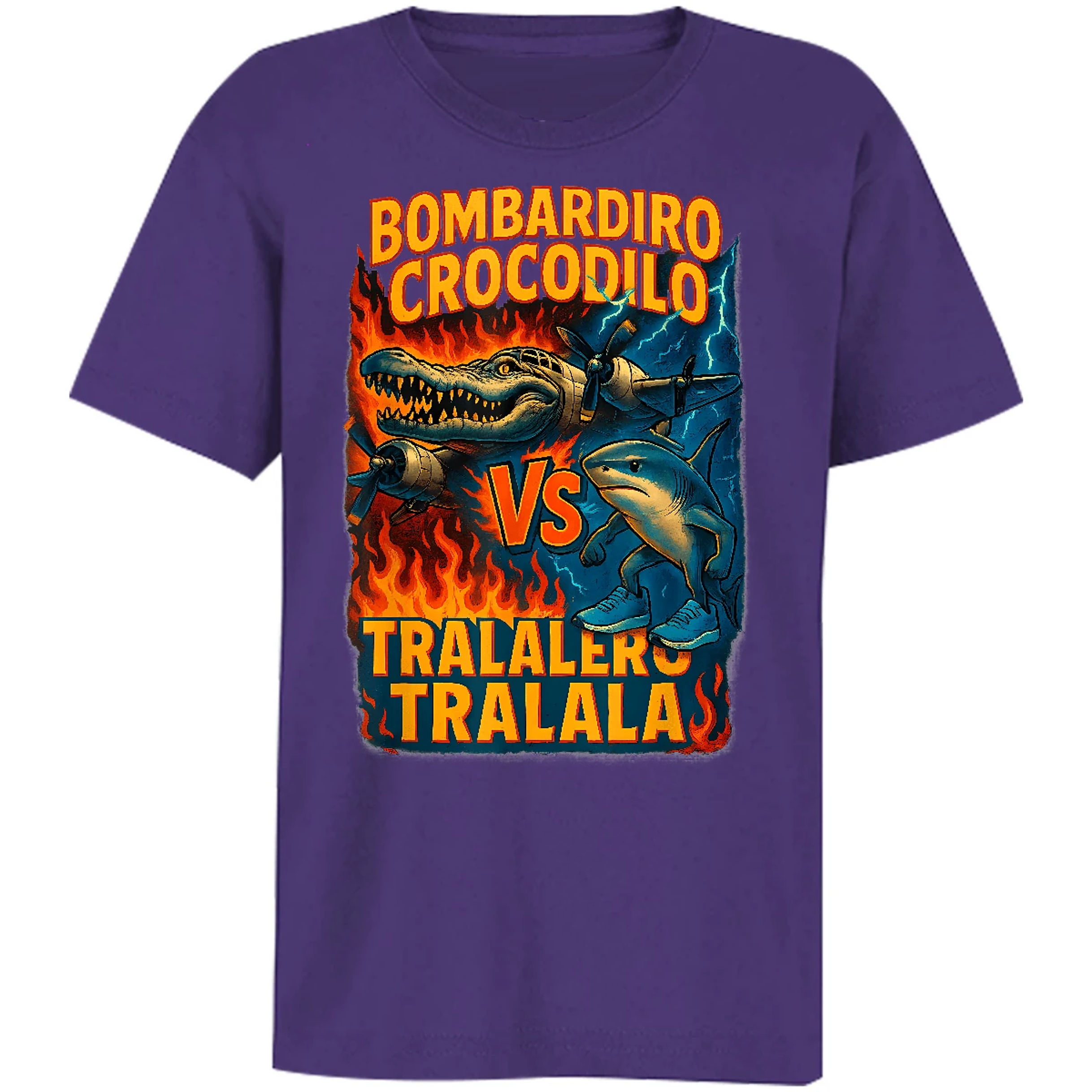 Playera Memes Bombardiro Crocodilo Tralalero Tralal para Niño 3