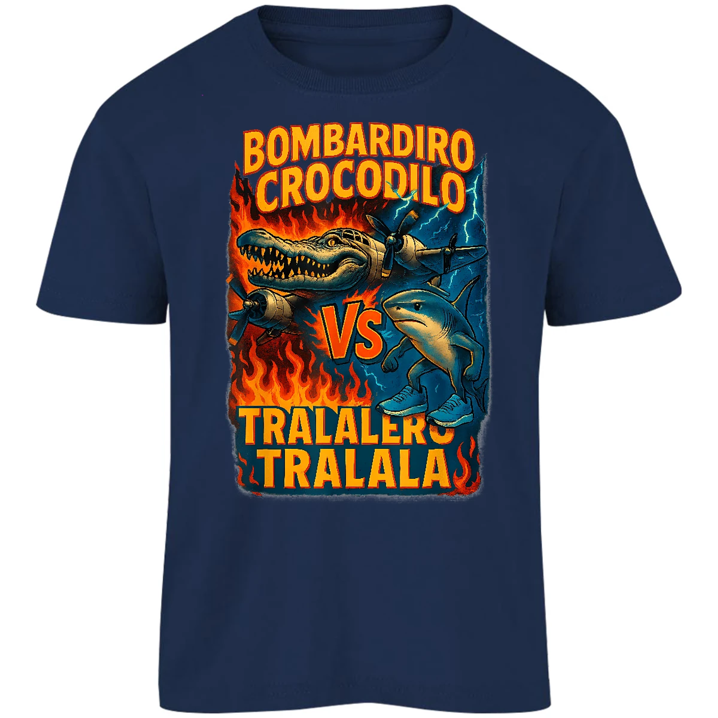Playera Memes Bombardiro Crocodilo Tralalero Tralal para Niño 4