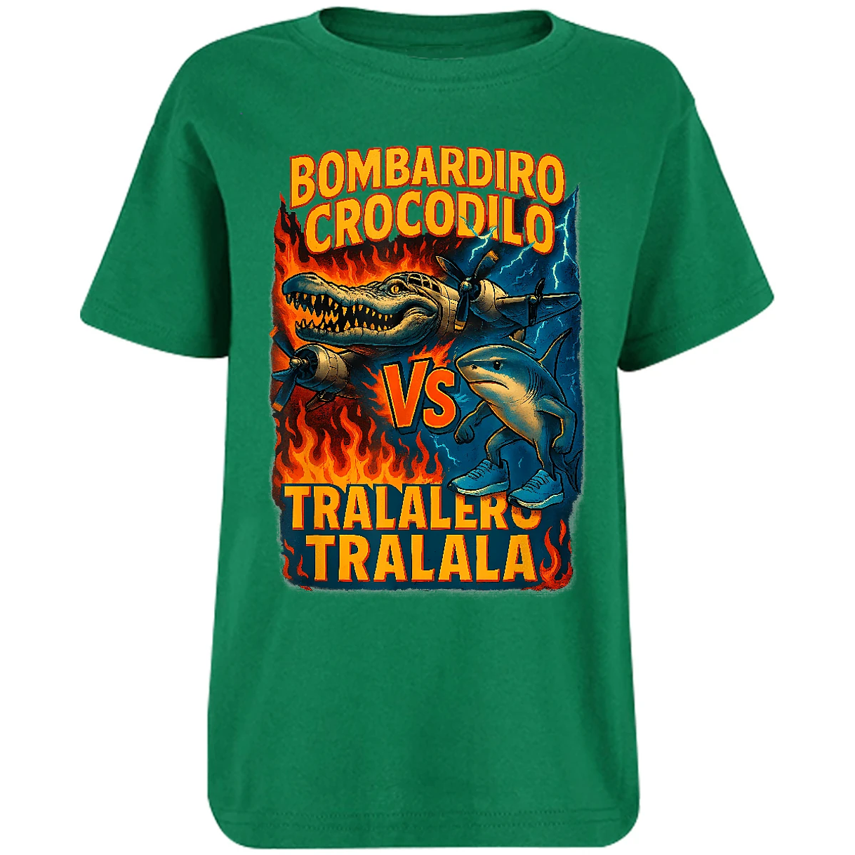 Playera Memes Bombardiro Crocodilo Tralalero Tralal para Niño 17