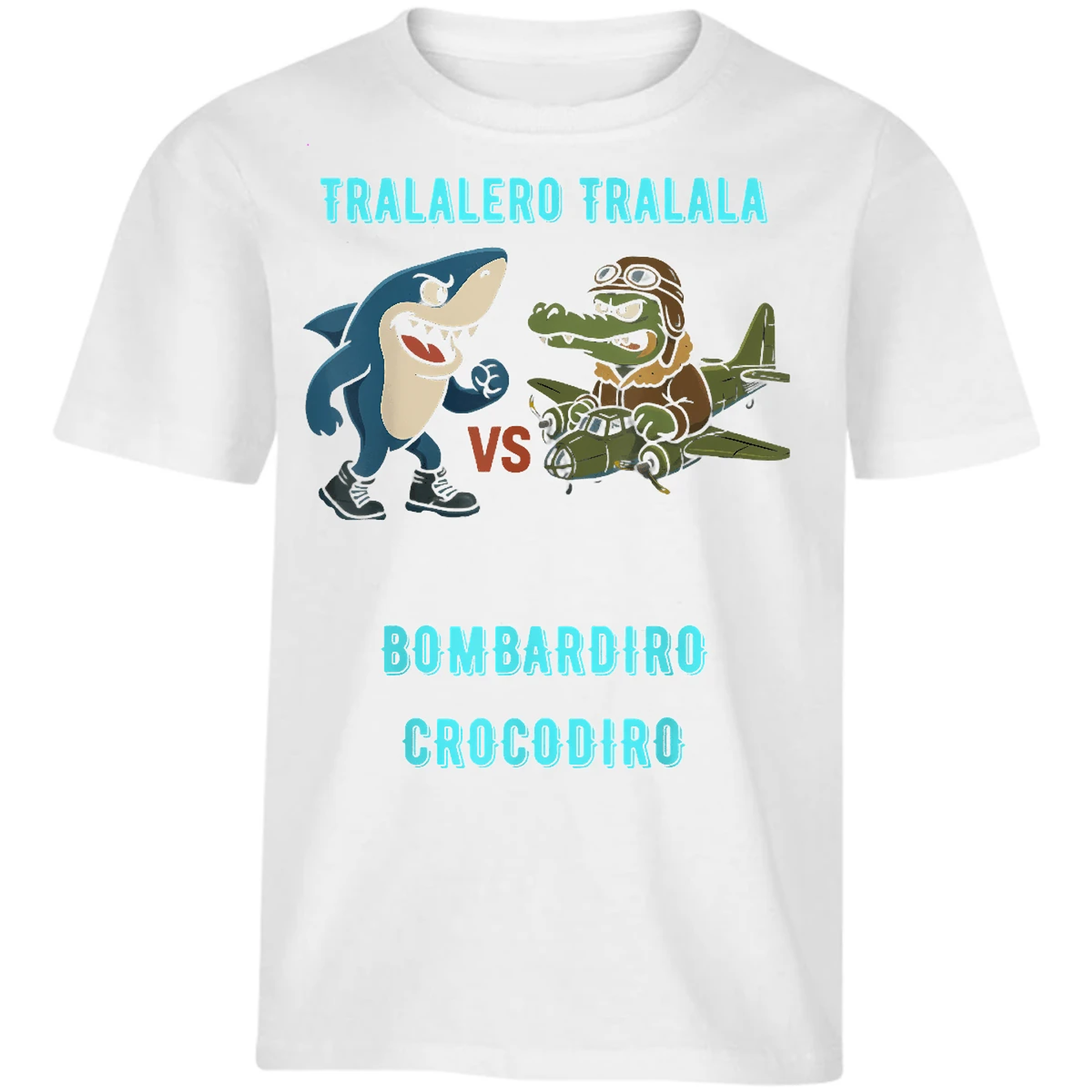 Playera Memes Bombardiro X Tralalero para Niño 1