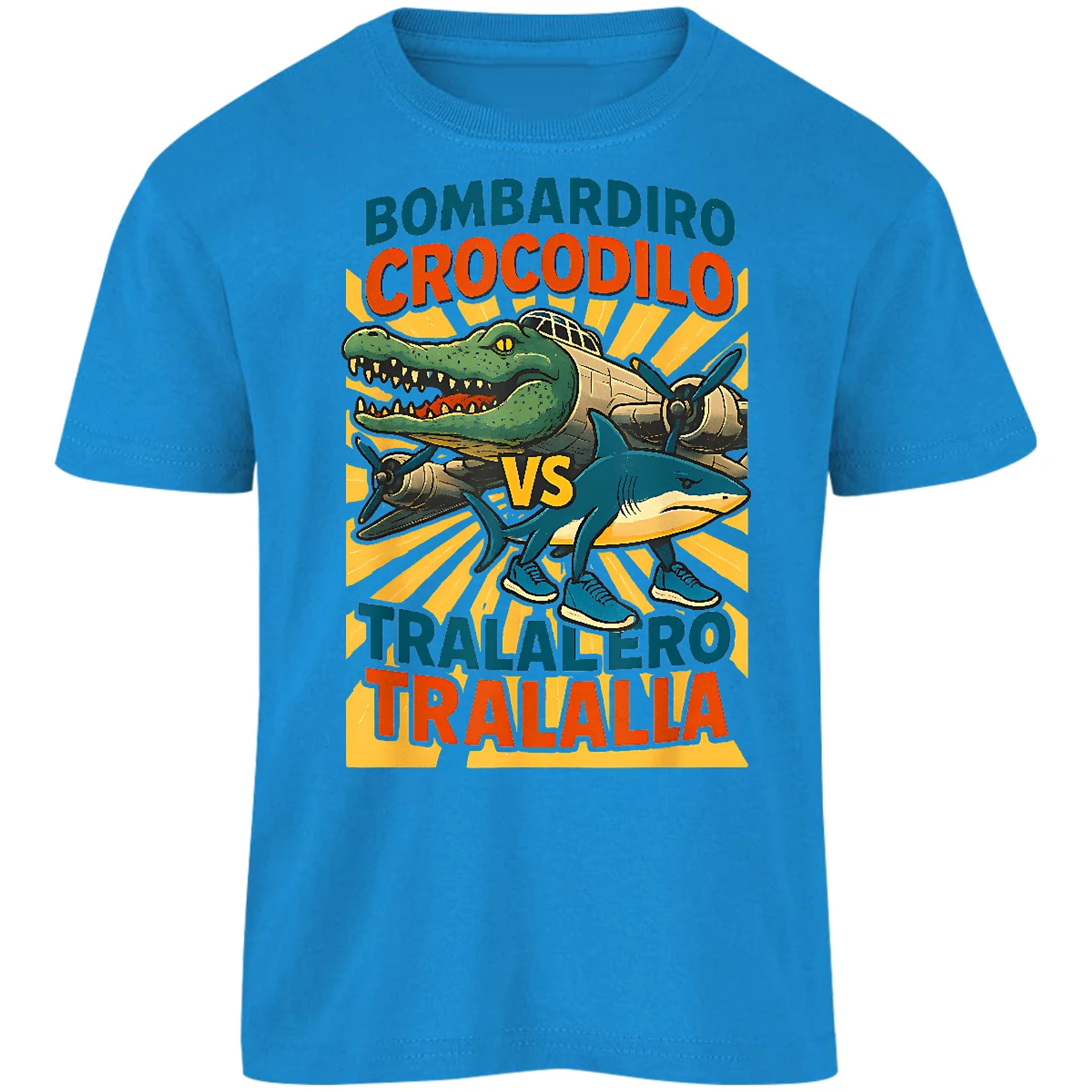 Playera Memes Bombardiro Vs Tralalero para Niño 2