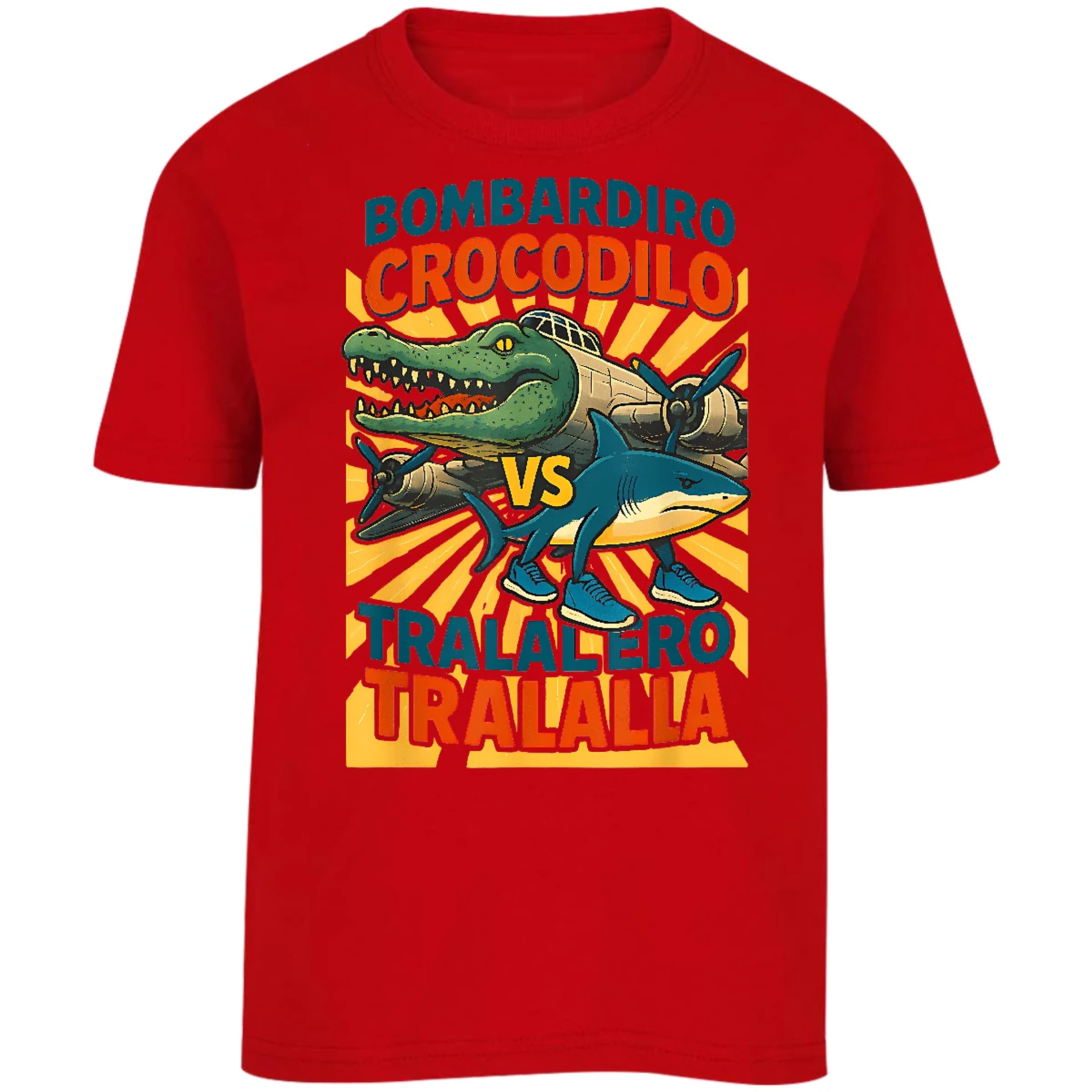 Playera Memes Bombardiro Vs Tralalero para Niño 6