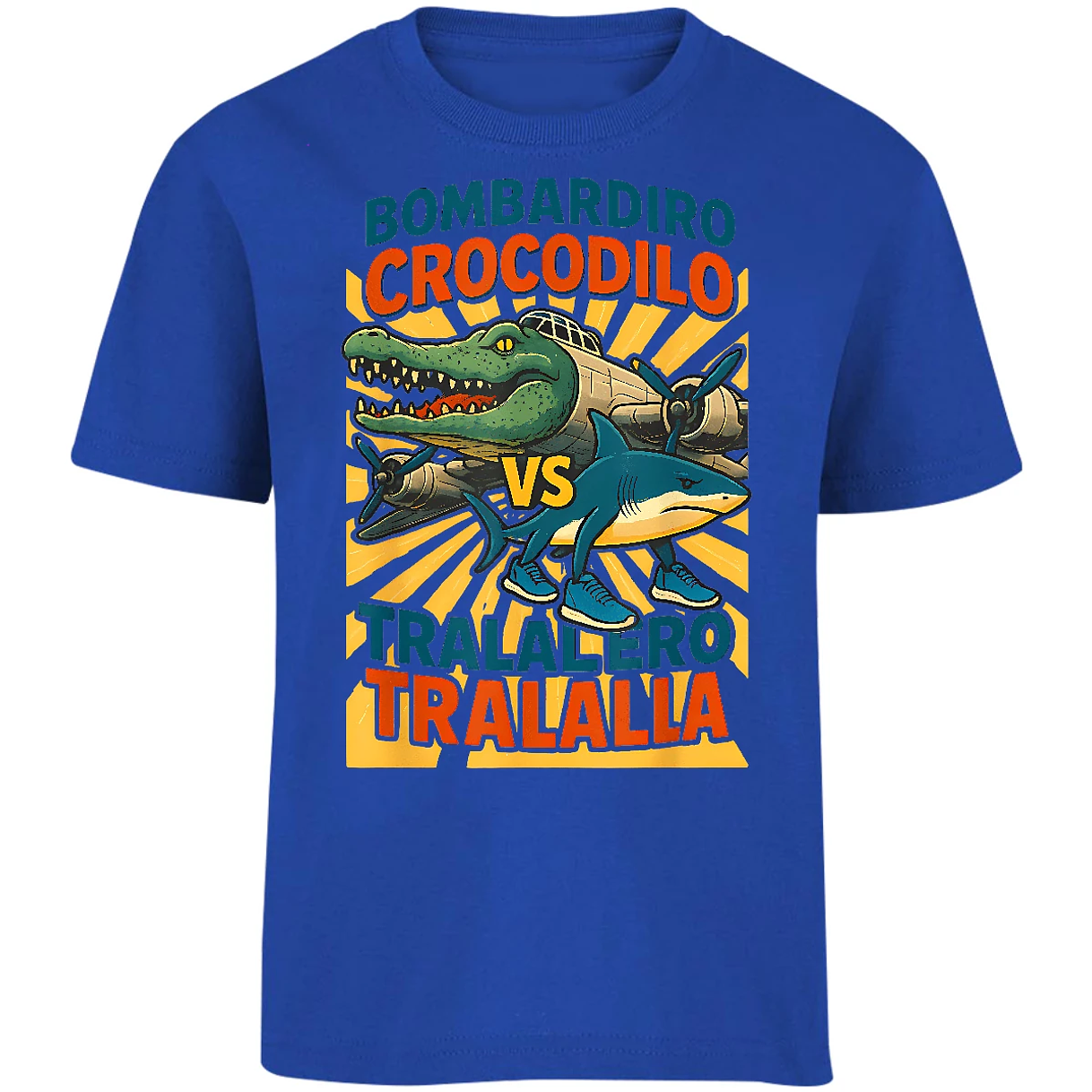 Playera Memes Bombardiro Vs Tralalero para Niño 7