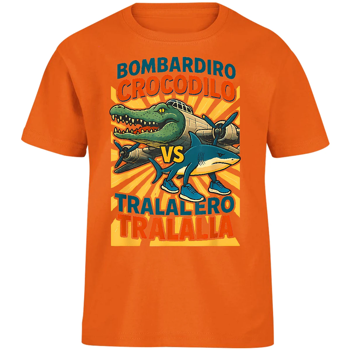 Playera Memes Bombardiro Vs Tralalero para Niño 15