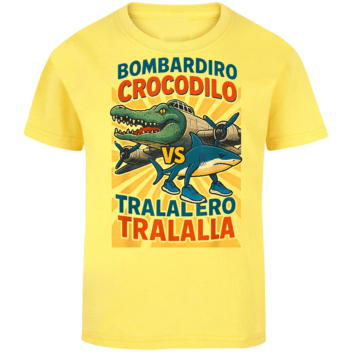 Playera Memes Bombardiro Vs Tralalero para Niño 17