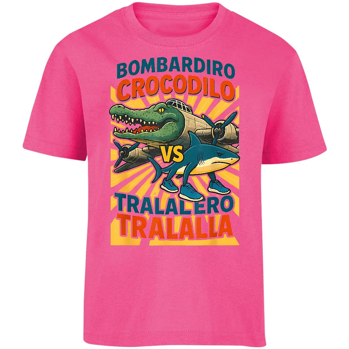 Playera Memes Bombardiro Vs Tralalero para Niño 11