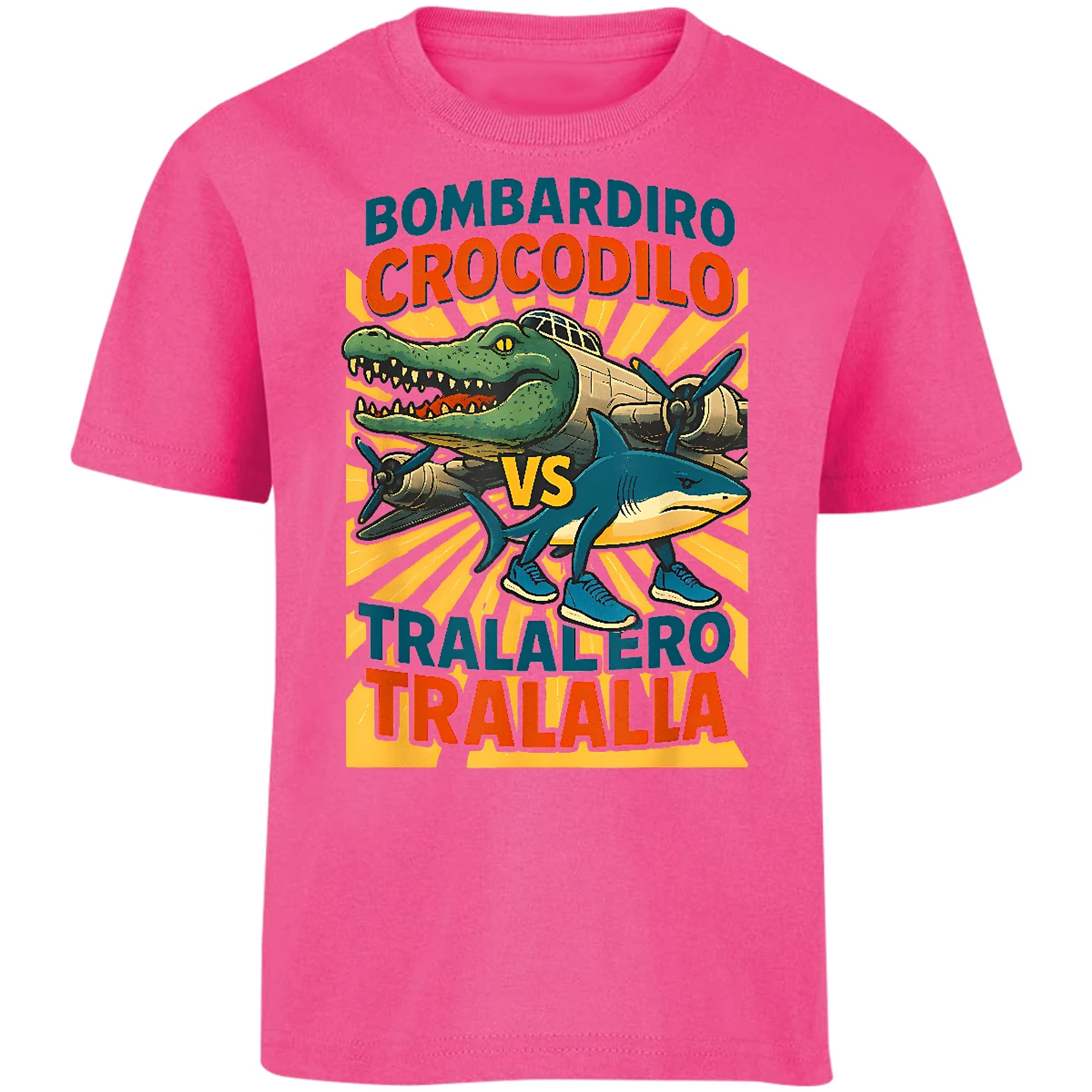 Playera Memes Bombardiro Vs Tralalero para Niño 11