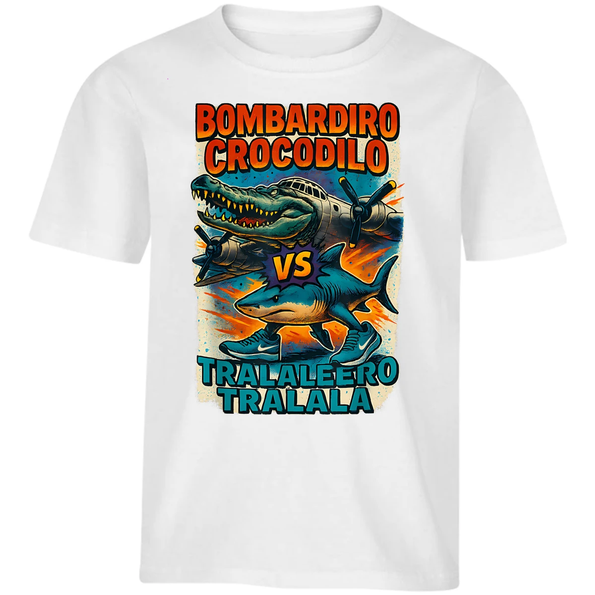 Playera Memes Bombardiro Y Tralalero Tralal para Niño 7