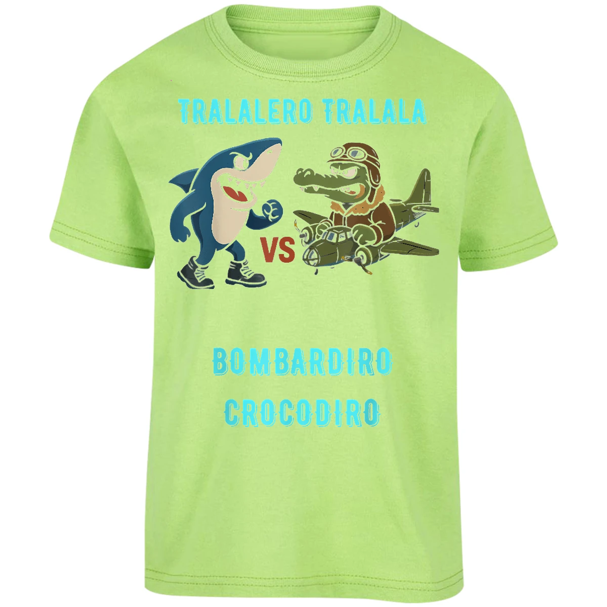 Playera Memes Bombardiro X Tralalero para Niño 13