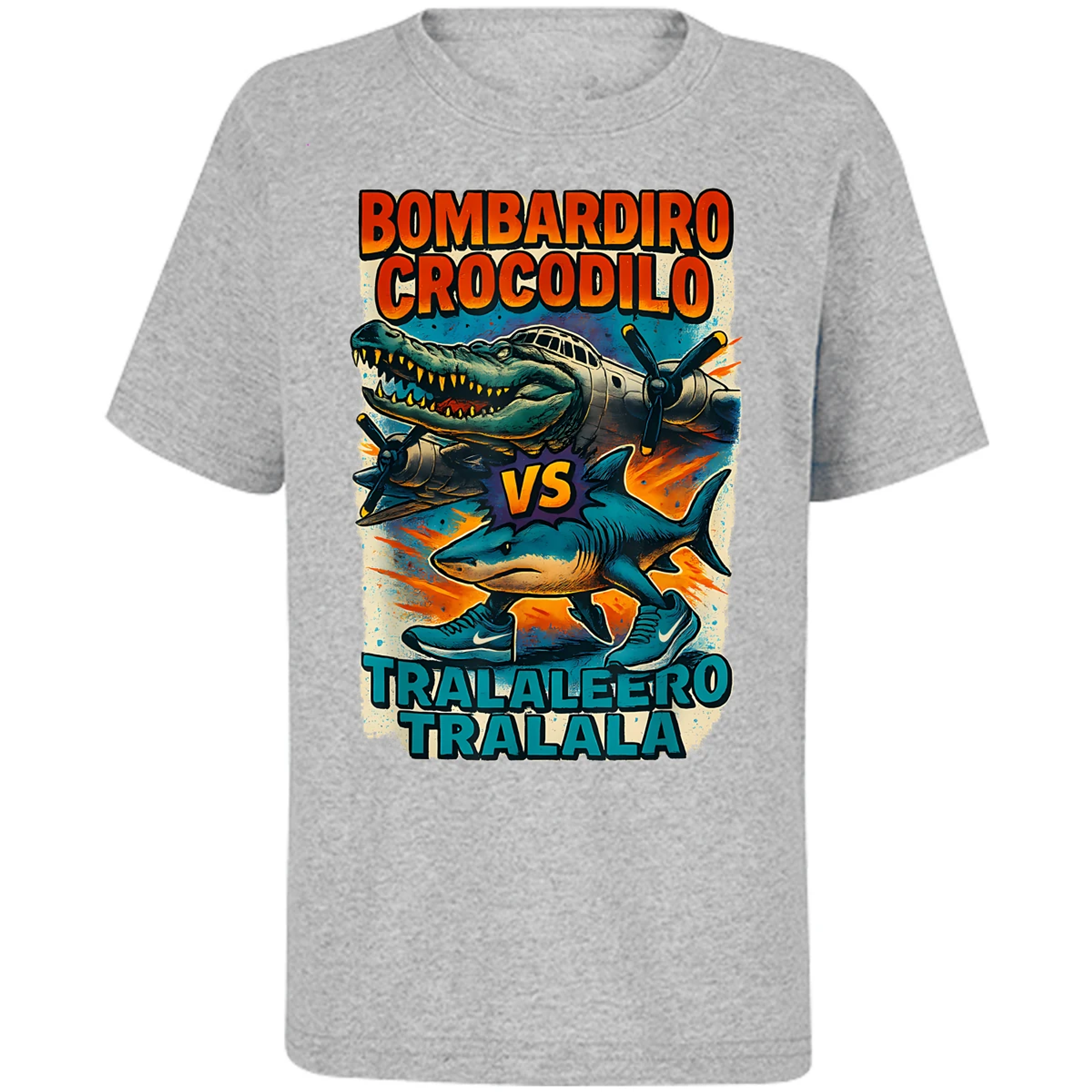 Playera Memes Bombardiro Y Tralalero Tralal para Niño 12