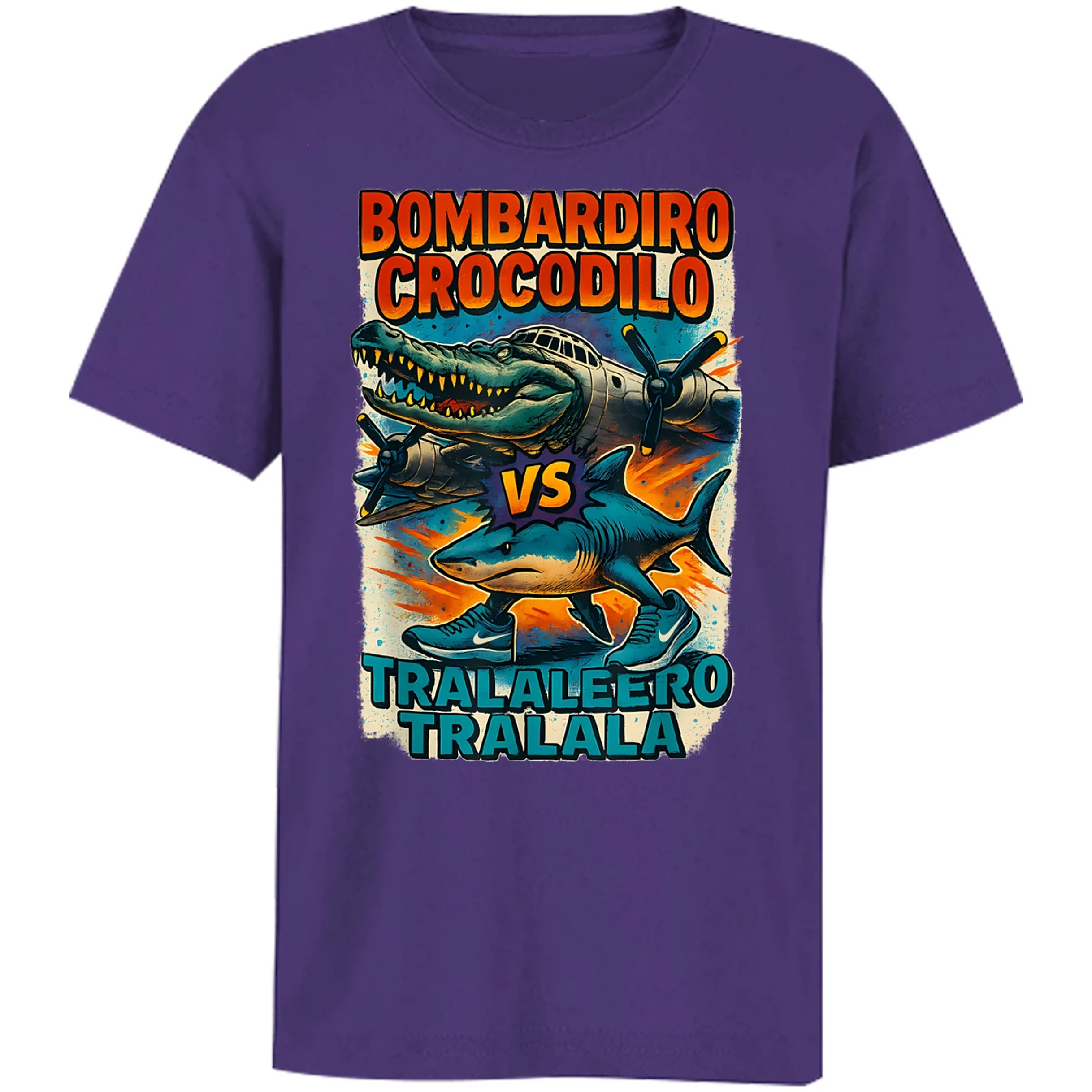 Playera Memes Bombardiro Y Tralalero Tralal para Niño 1