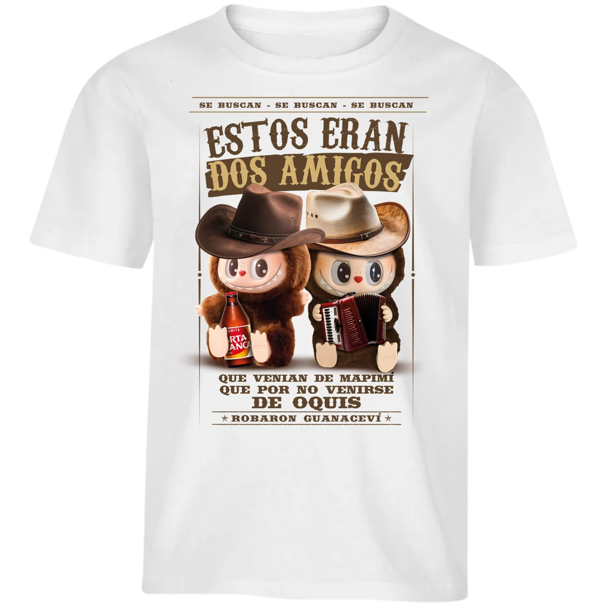 Playera Labubu Labubus Norteos 2 Amigos para Niño 2