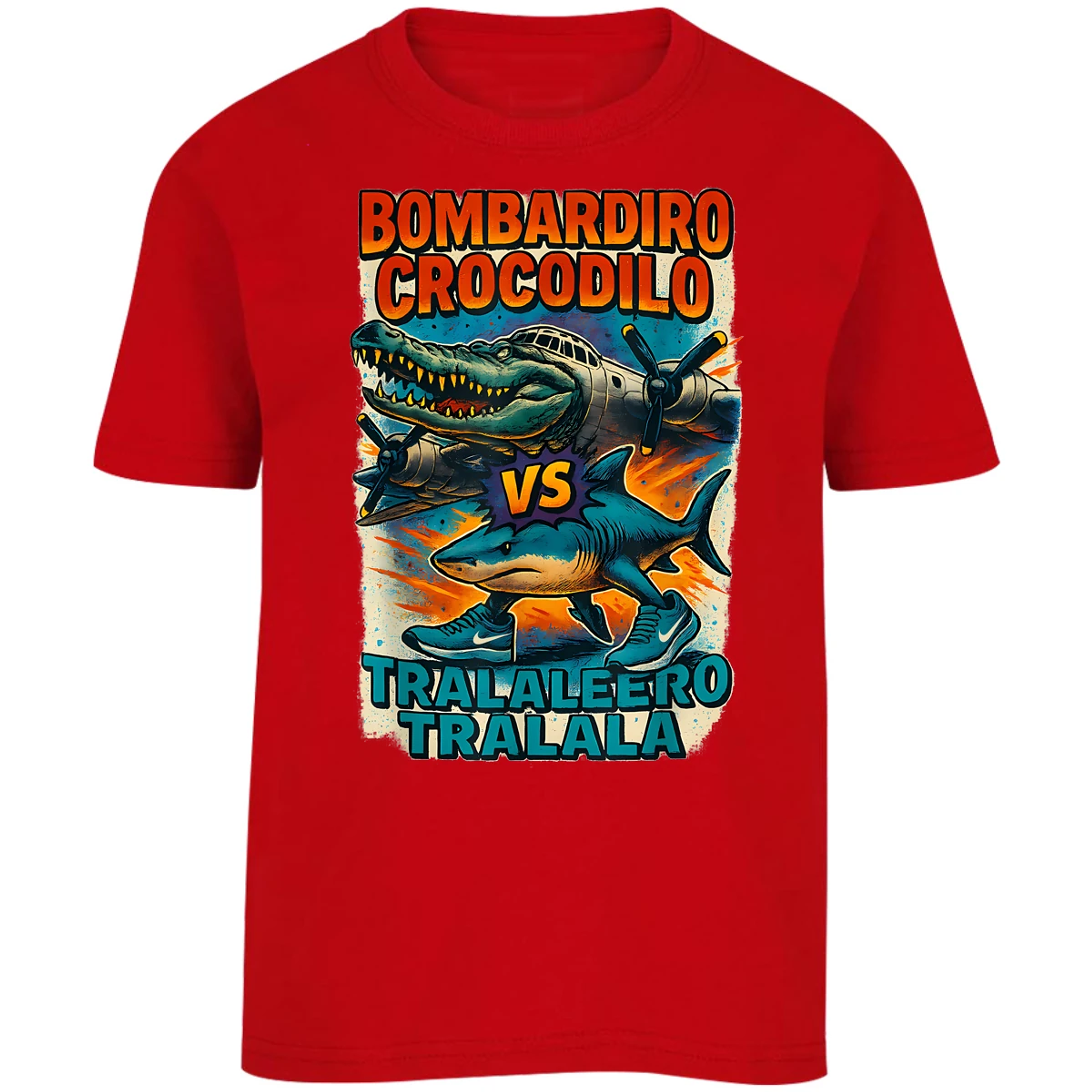 Playera Memes Bombardiro Y Tralalero Tralal para Niño 4